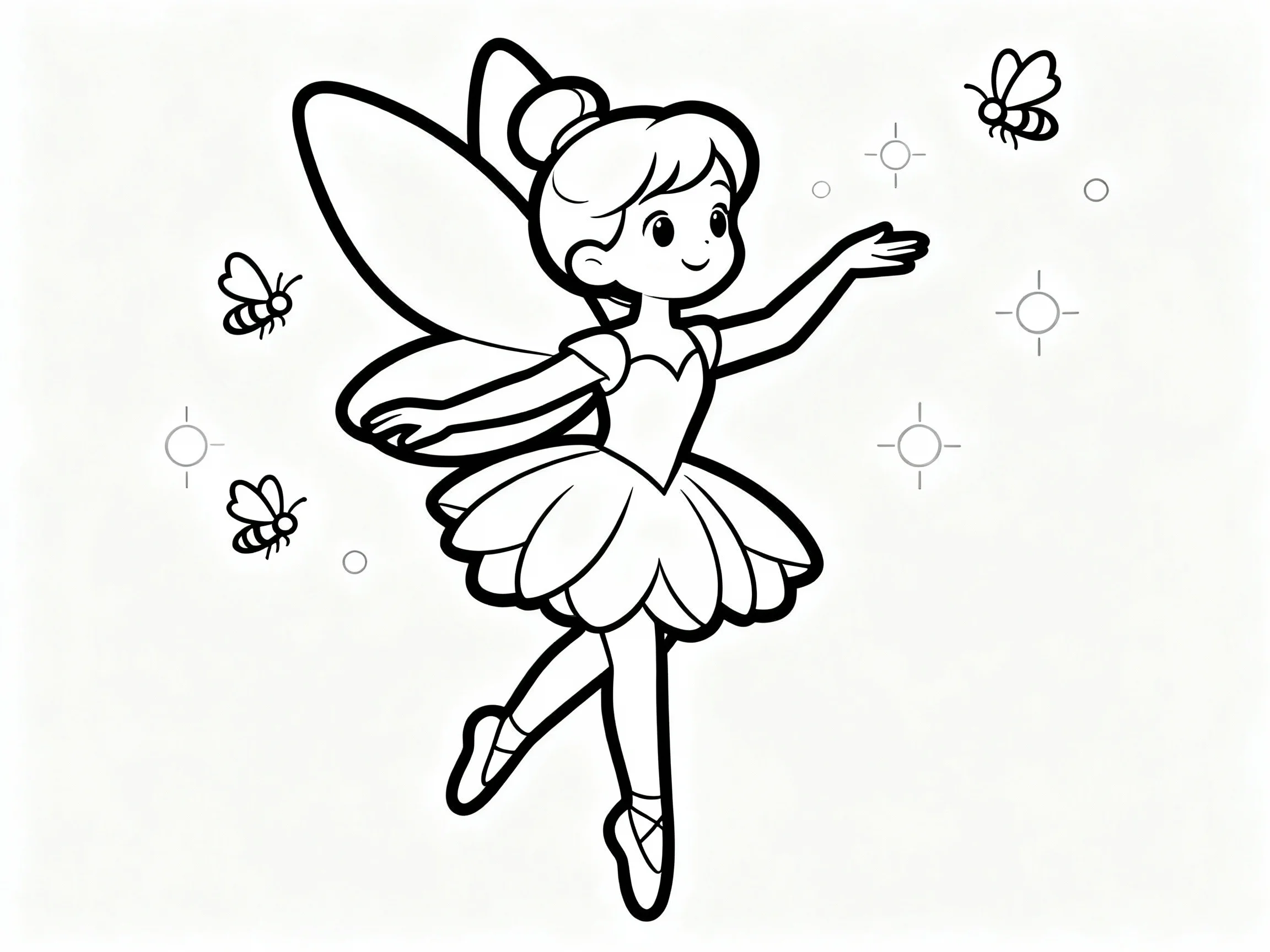 Fairy Dancing with Fireflies