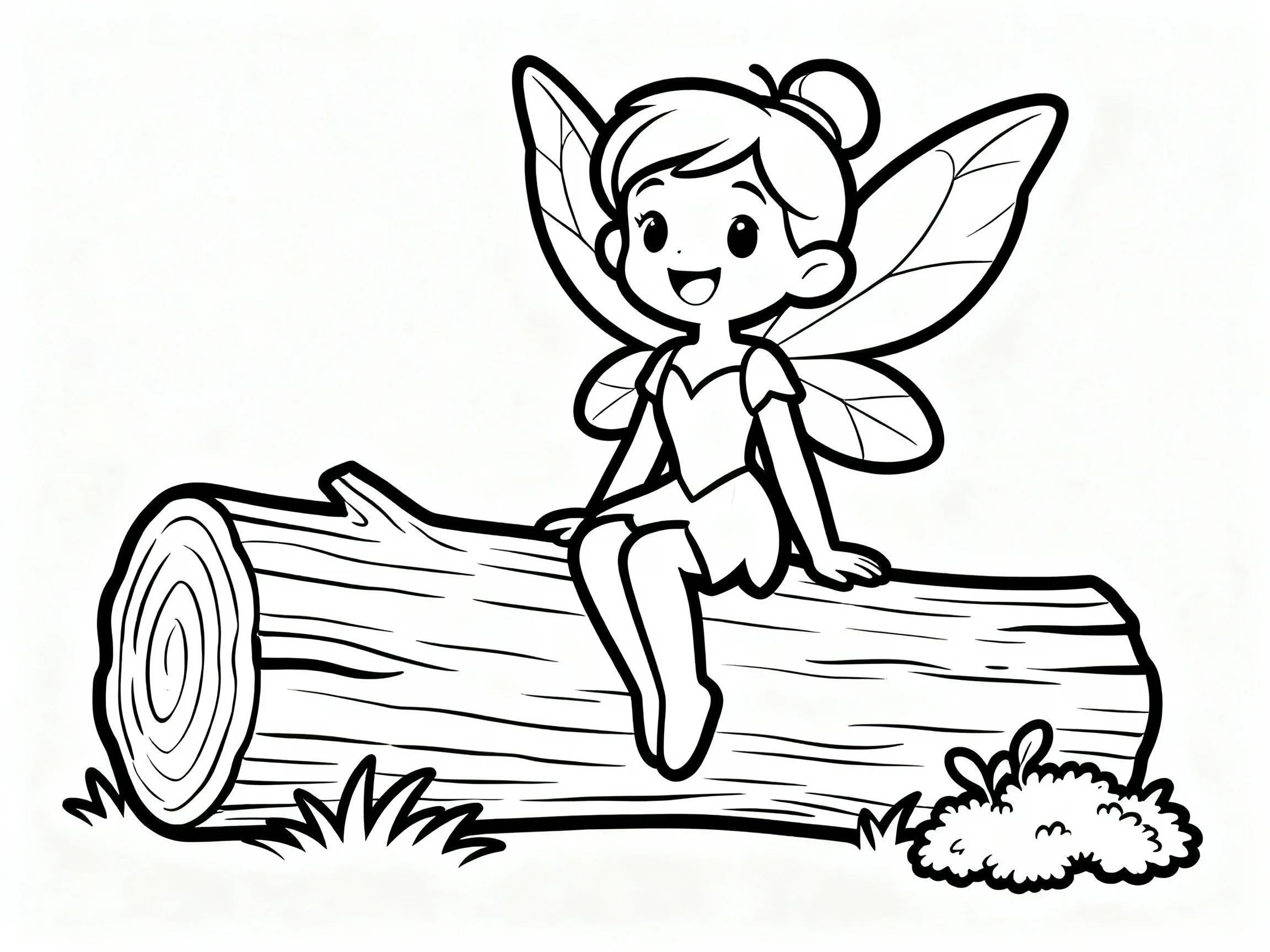 Fairy Sitting on a Log