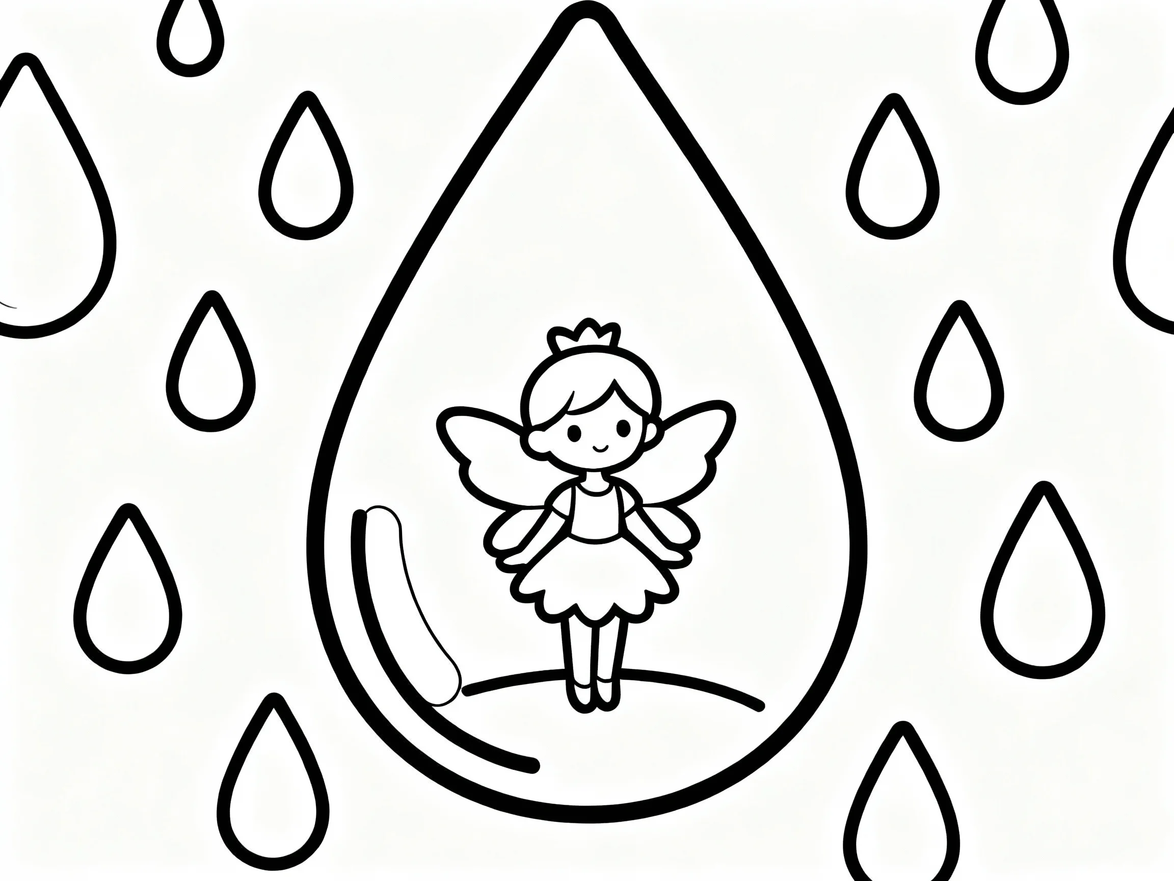 Fairy in Raindrop