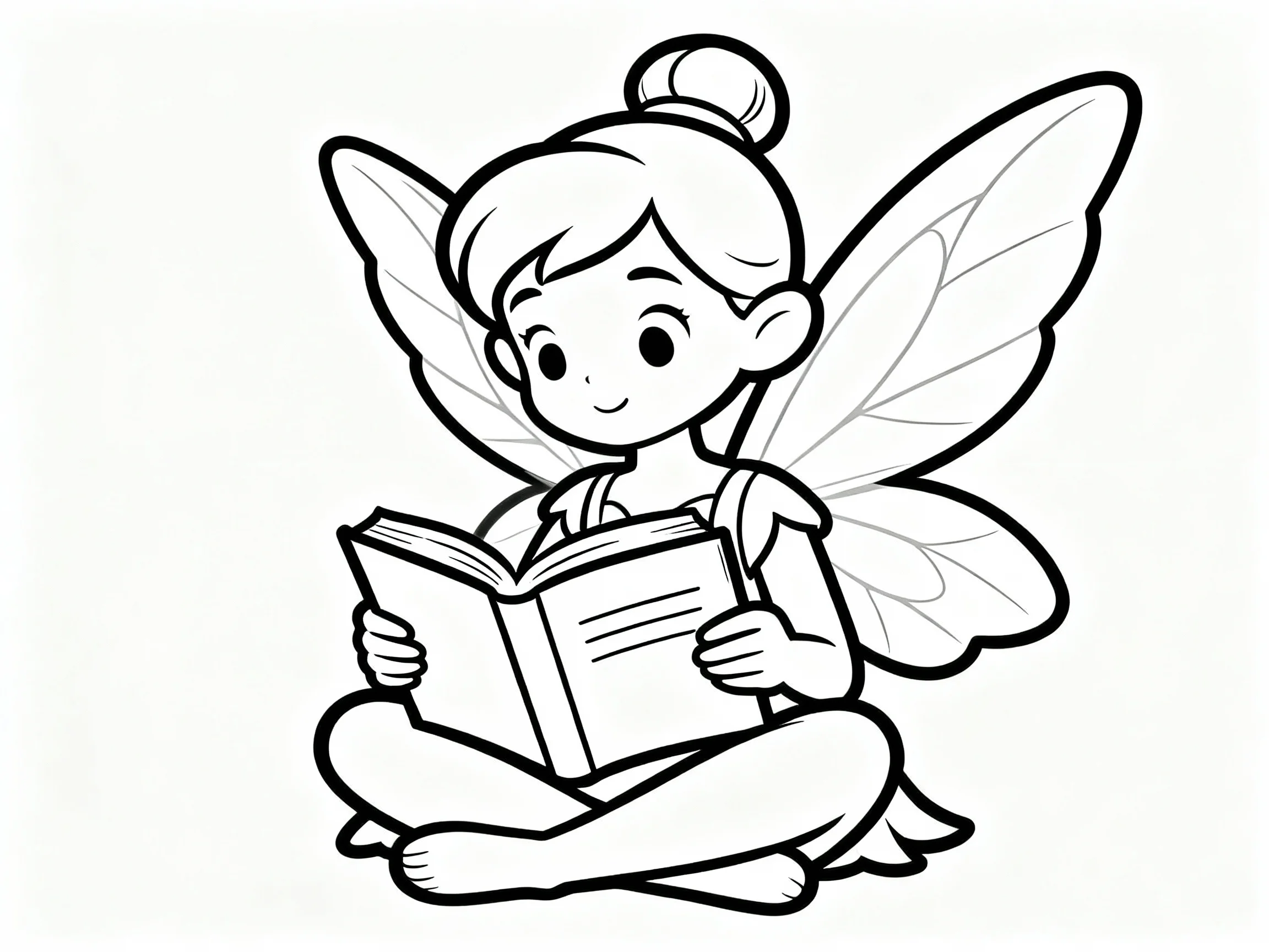 Fairy Reading a Tiny Book