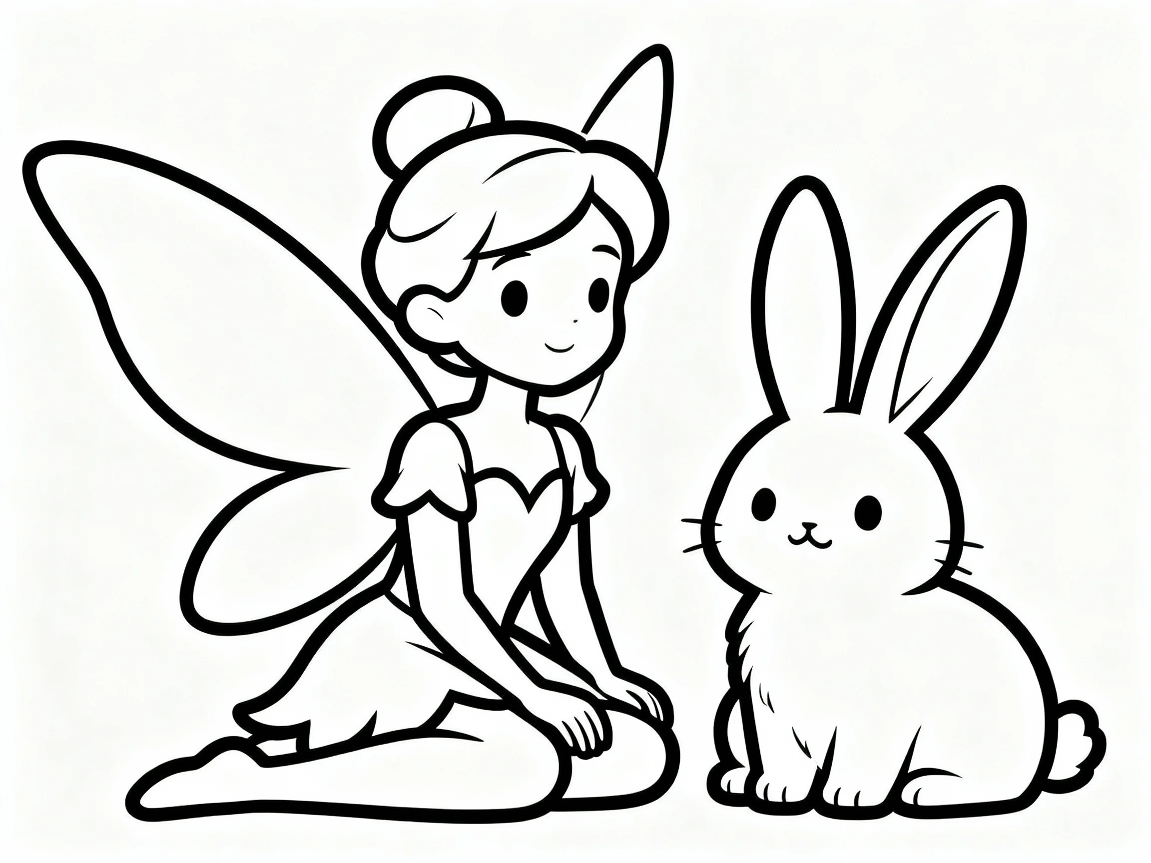 Fairy with Rabbit Friend