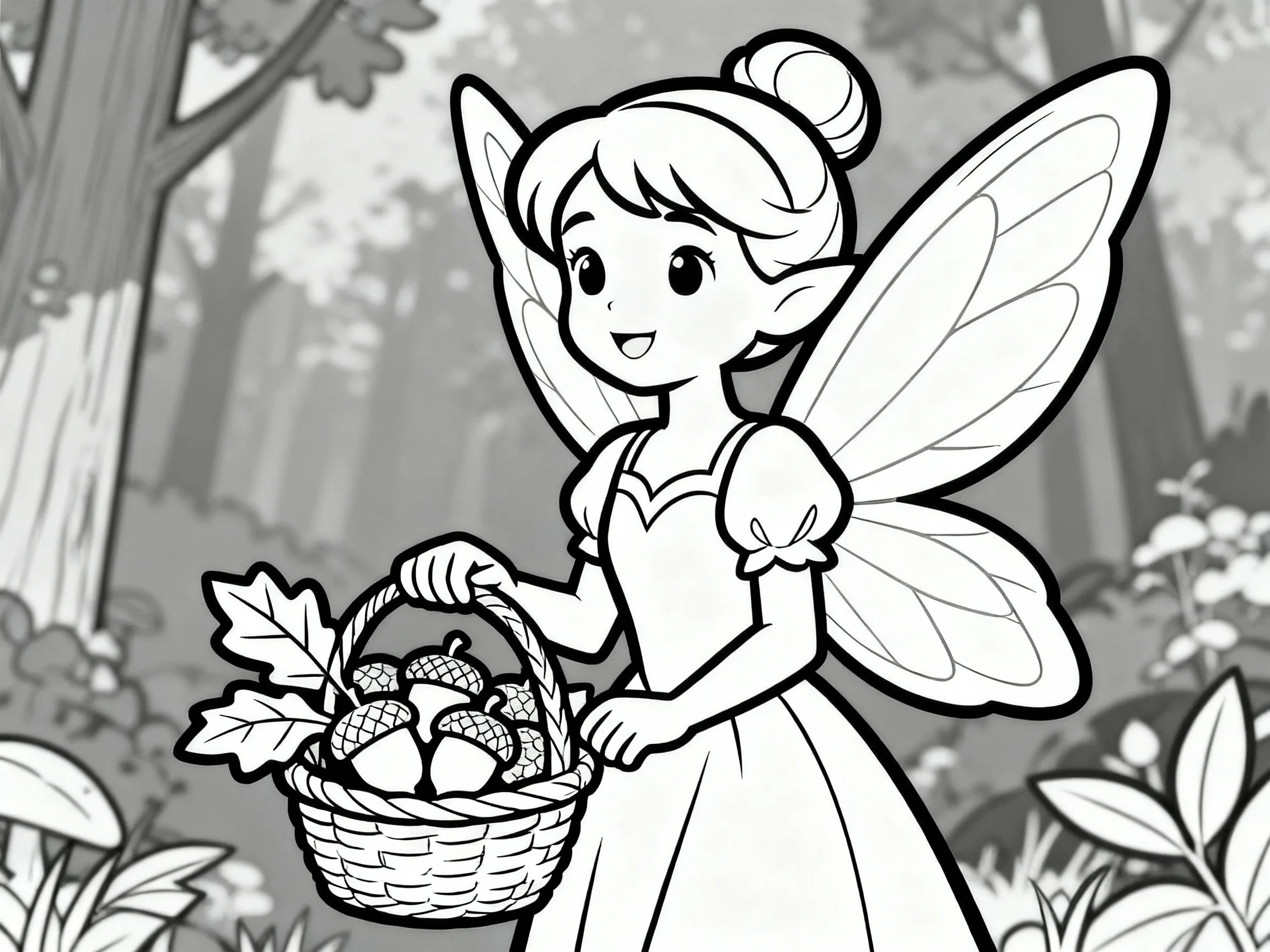 Fairy with Acorn Basket