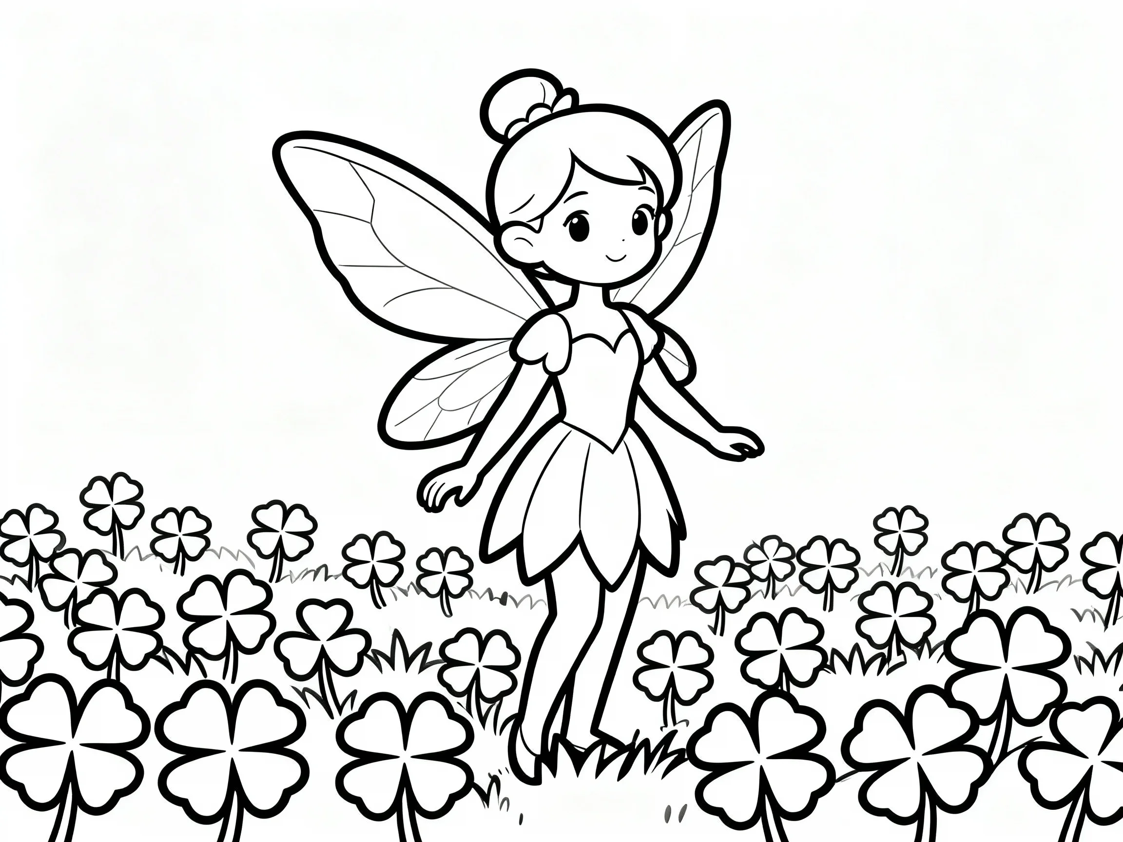 Fairy in Clover Patch