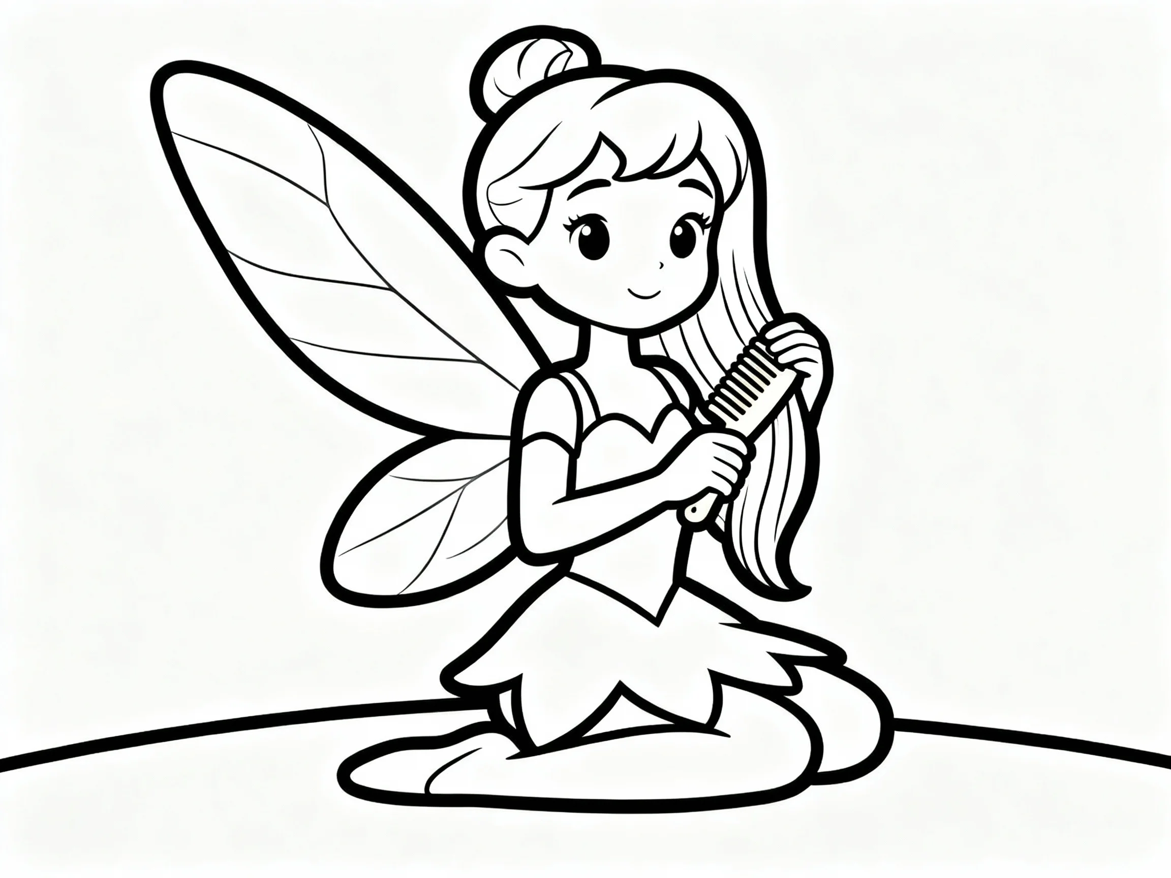 Fairy Combing Hair