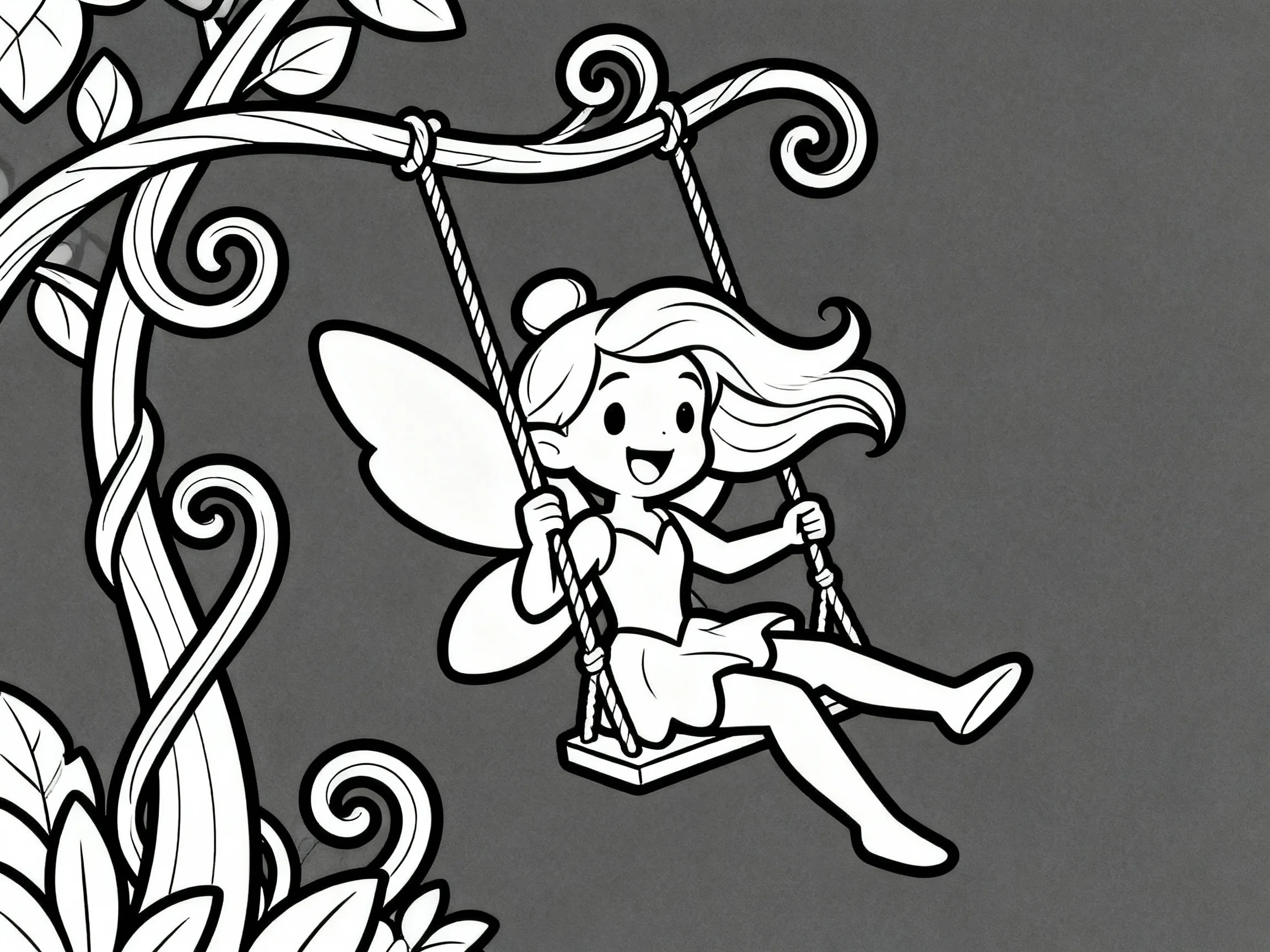 Fairy on Vine Swing