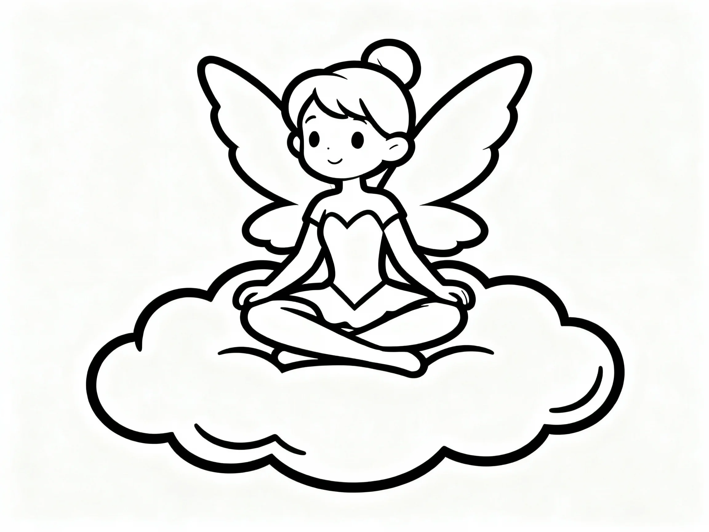 Fairy Sitting on Cloud