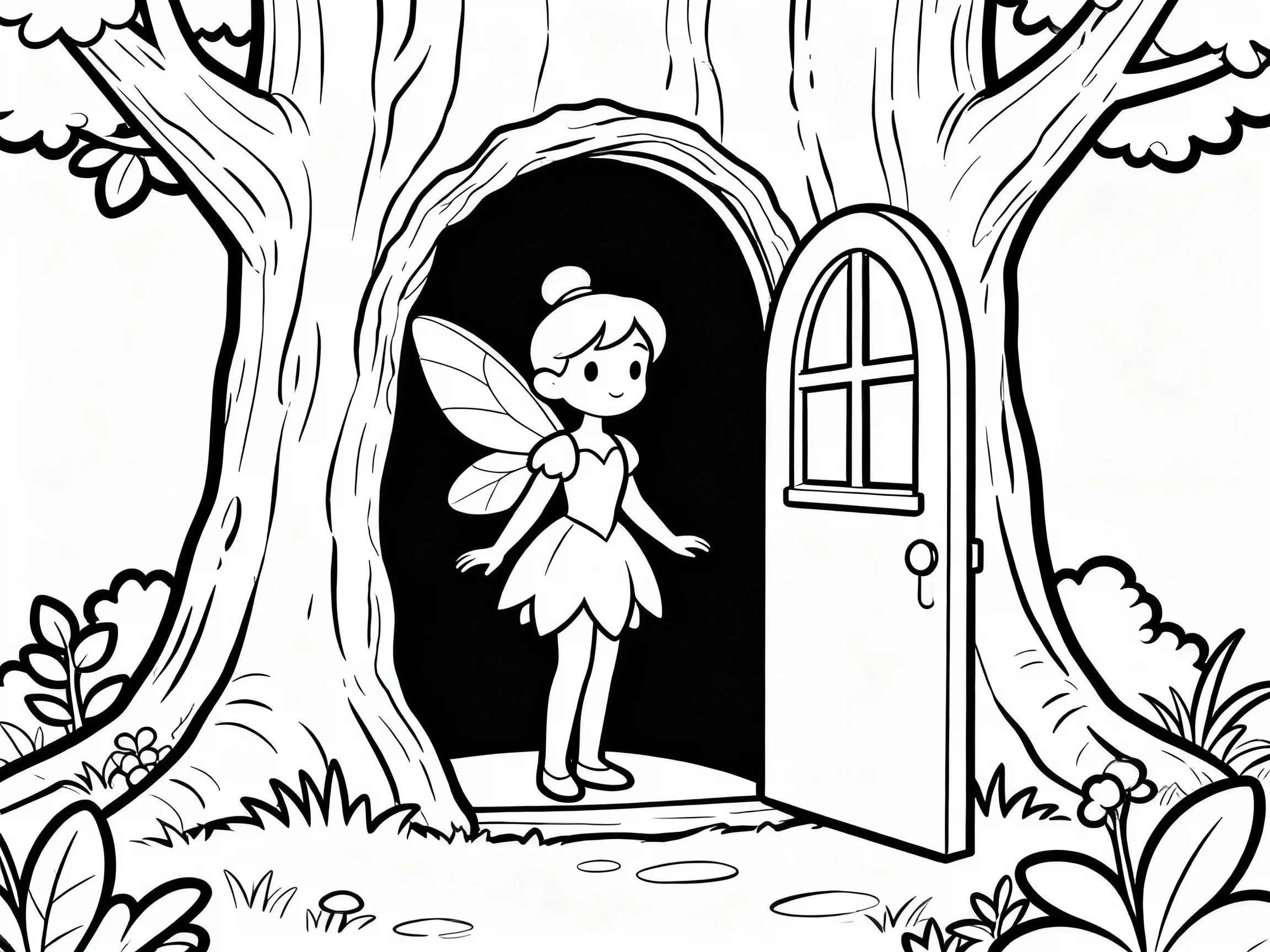 Fairy in Hollowed Tree