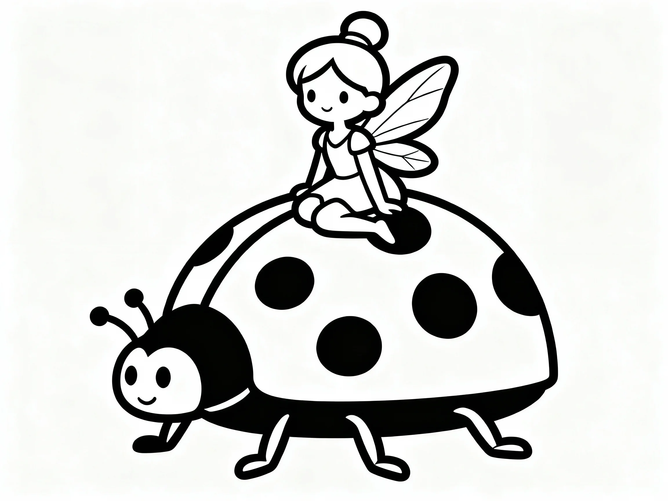 Fairy Riding a Ladybug