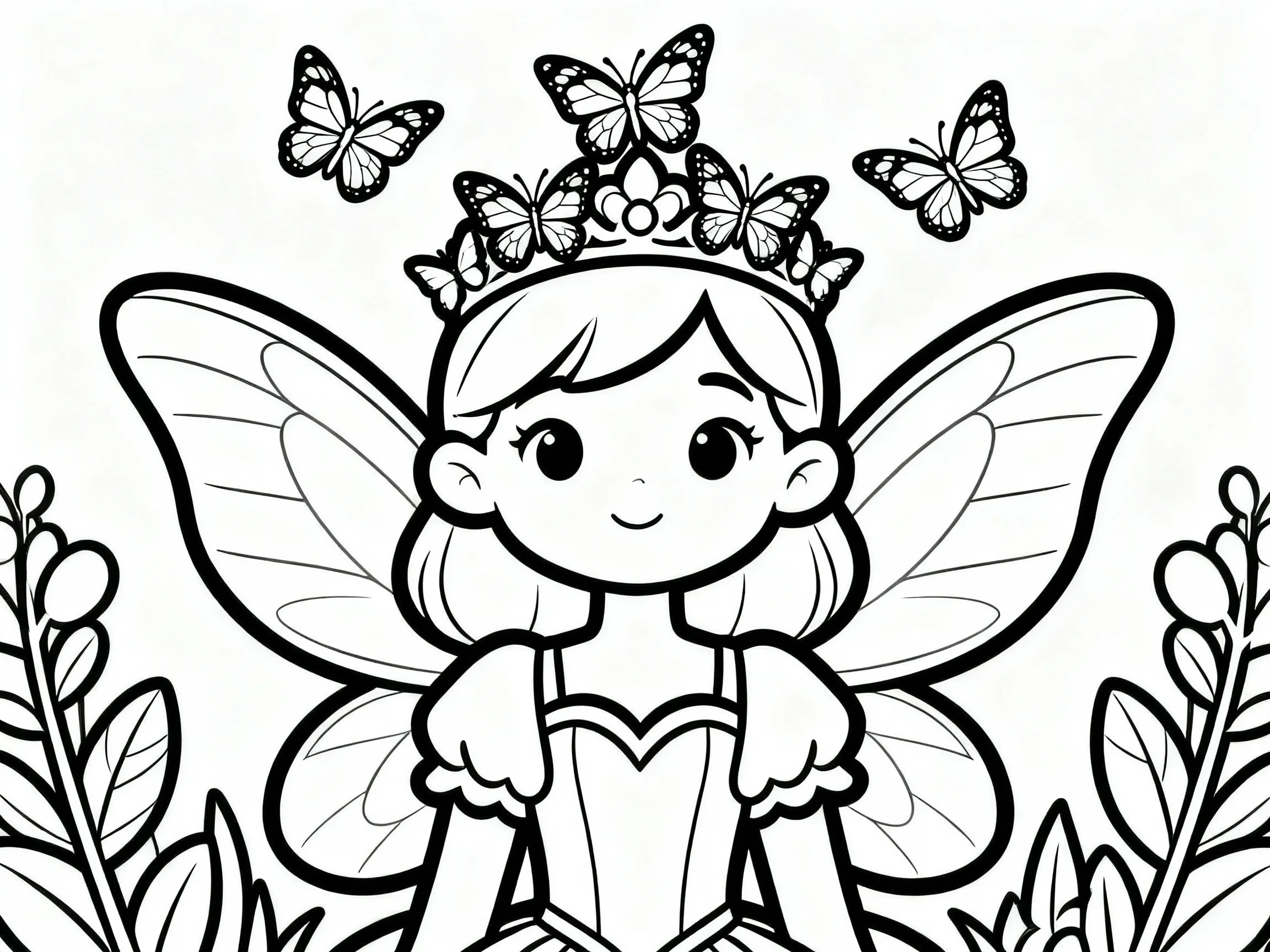Fairy with Butterfly Crown