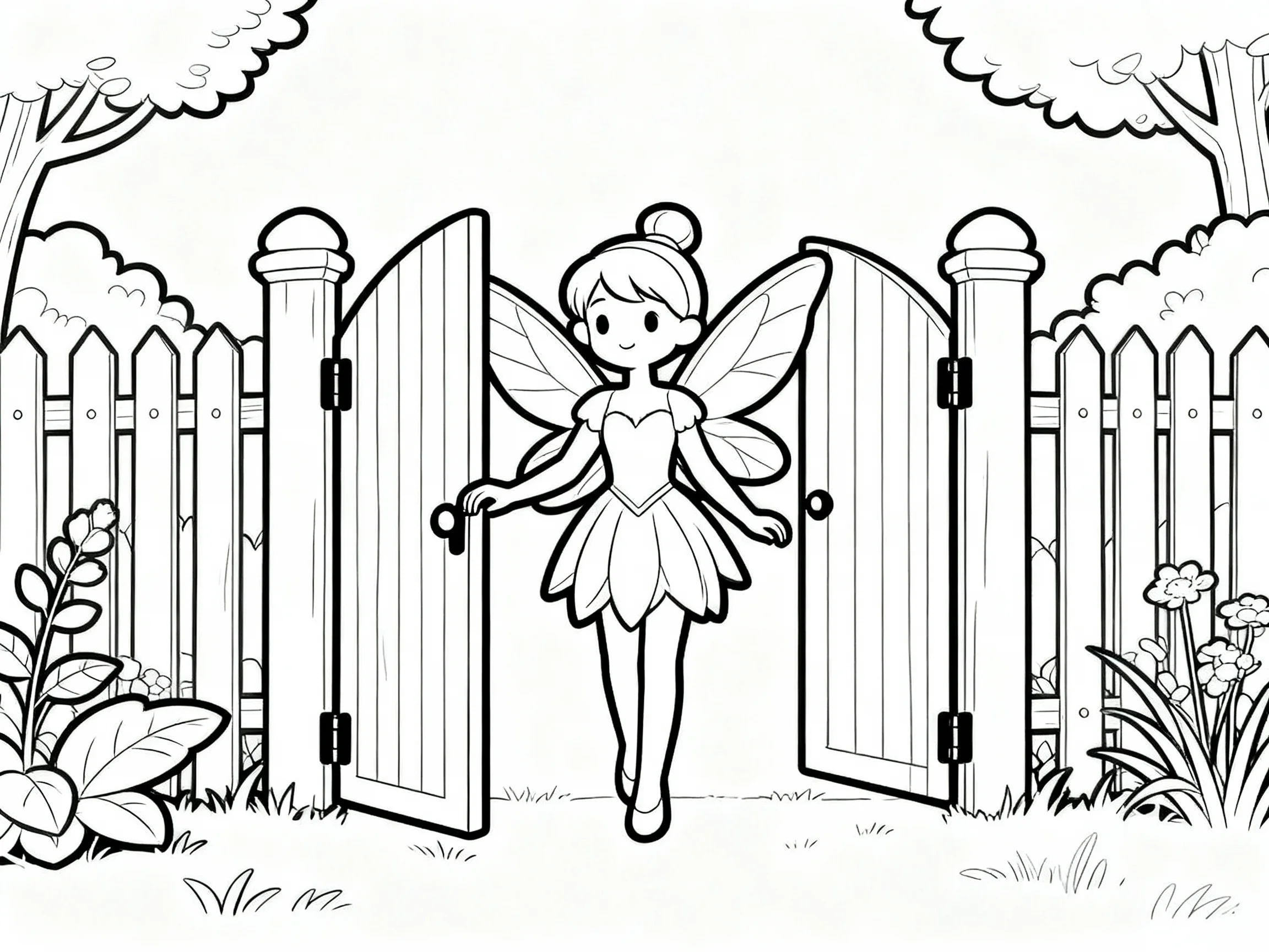 Fairy in Garden Gate