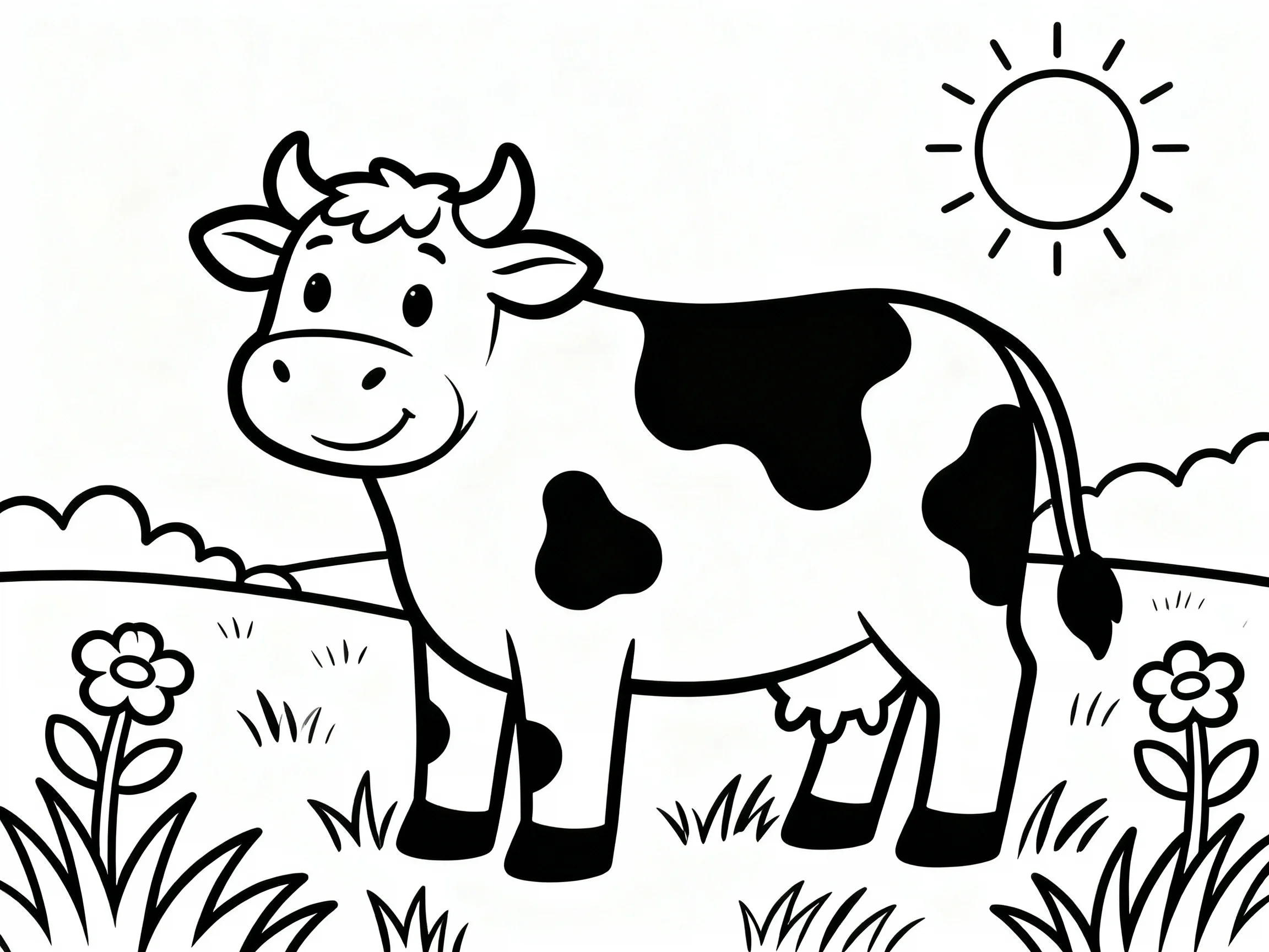 Friendly Cow in the Pasture