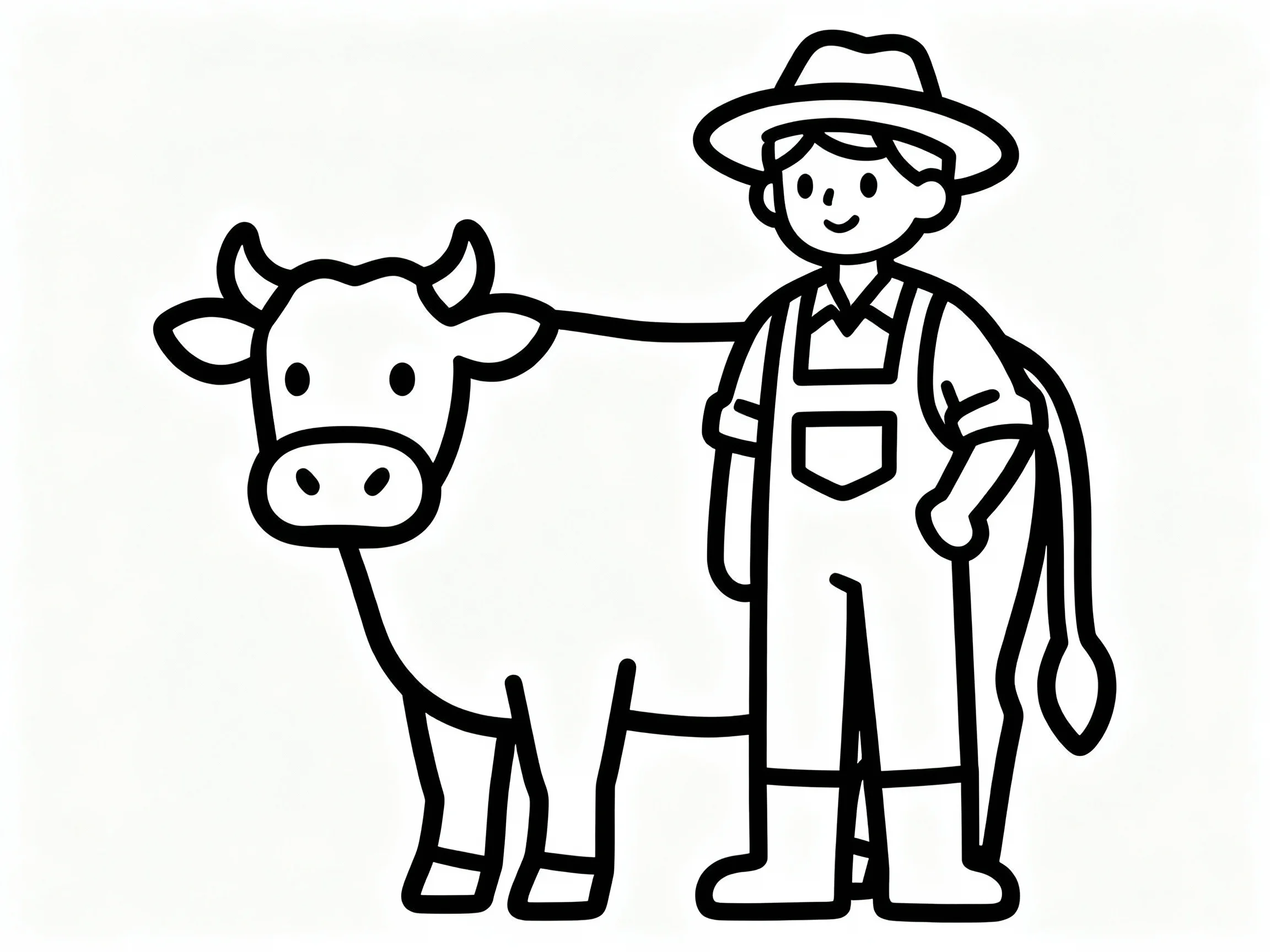 Farmer and Cow