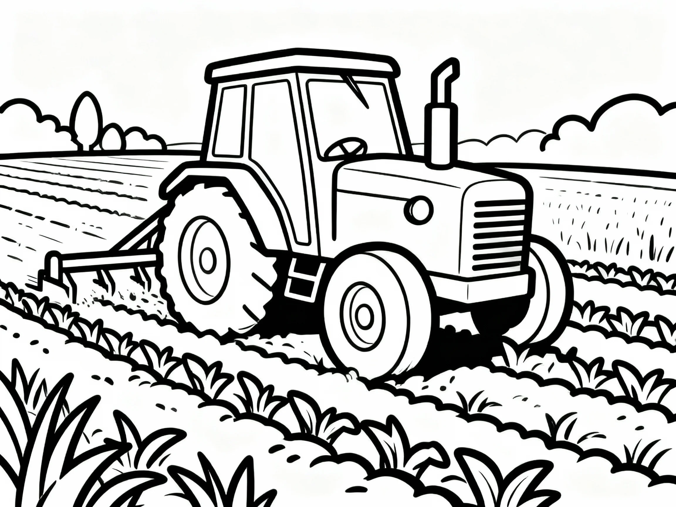 Tractor in the Field