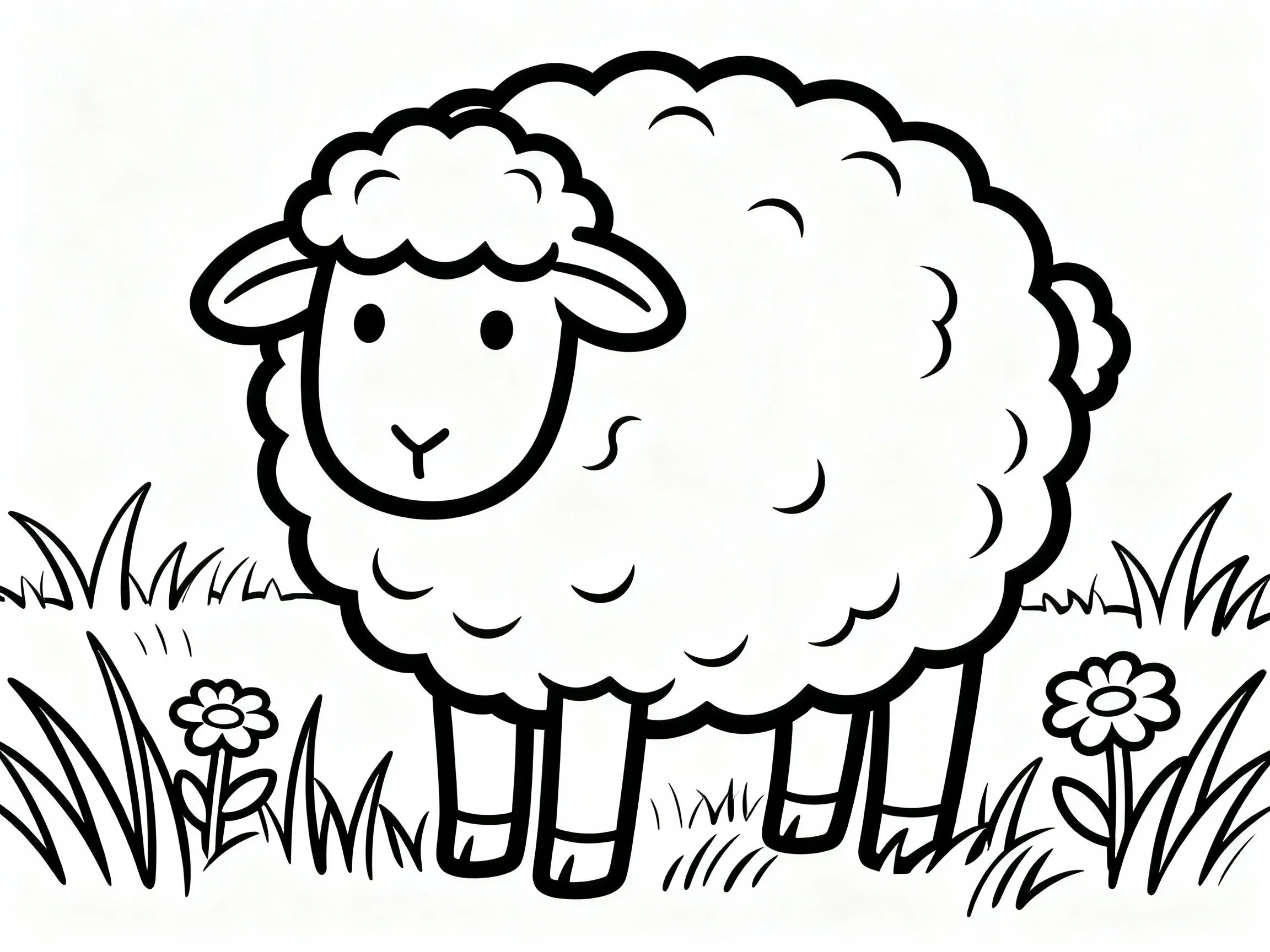 Sheep with Fluffy Wool