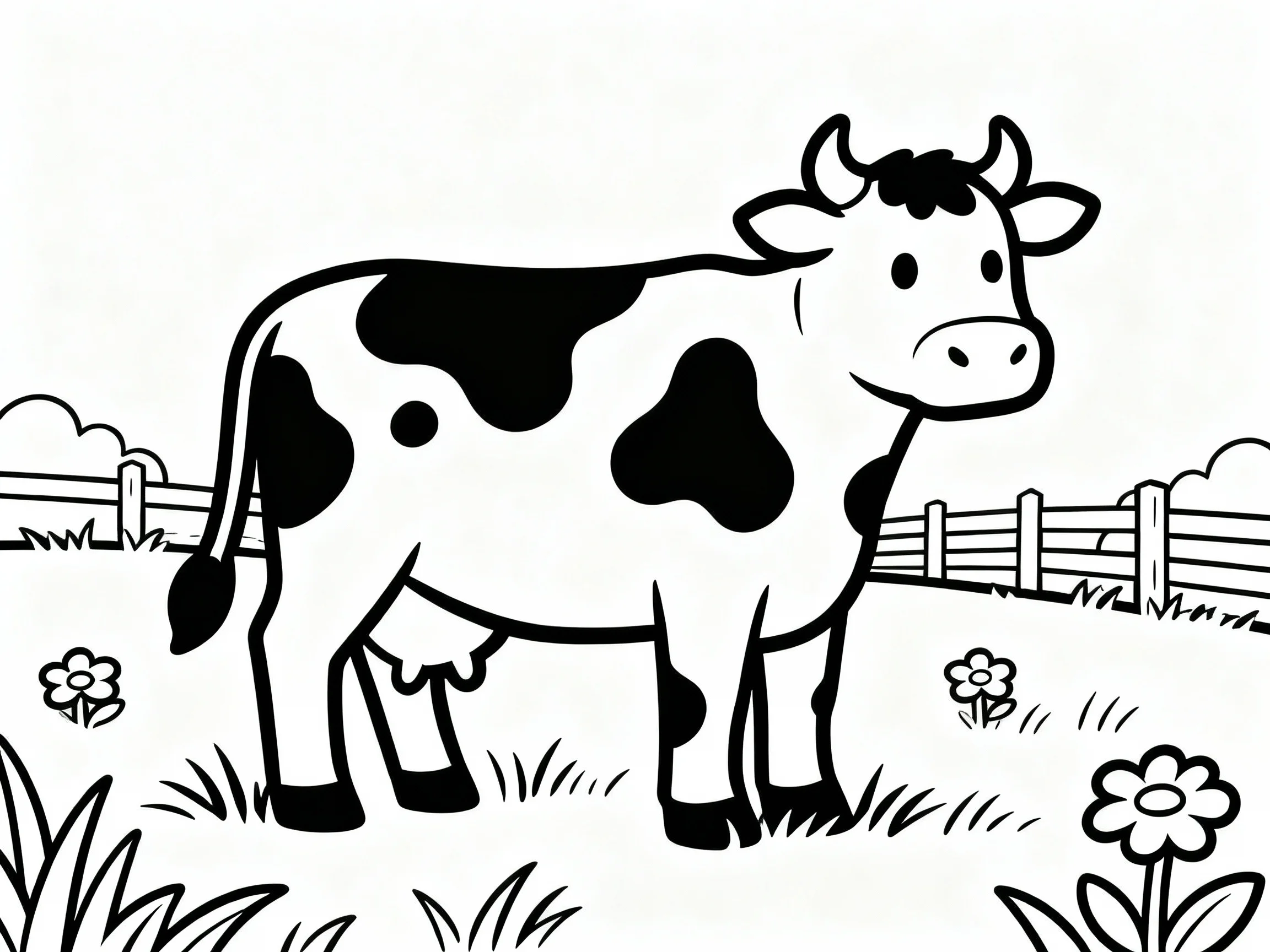 Friendly Cow in the Pasture