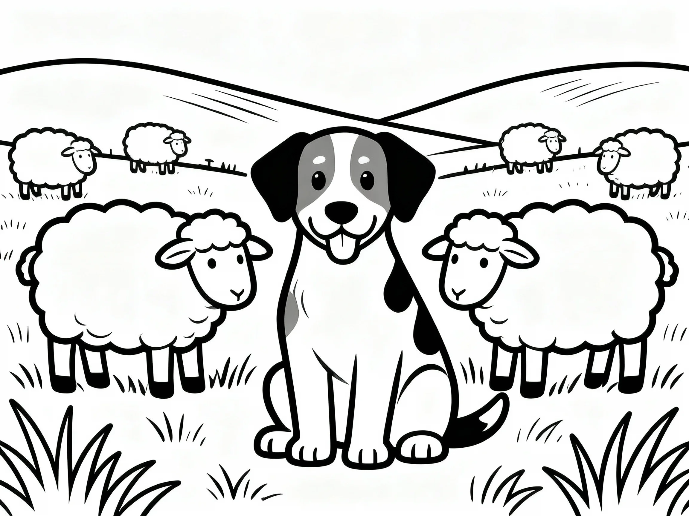 Dog Herding Sheep