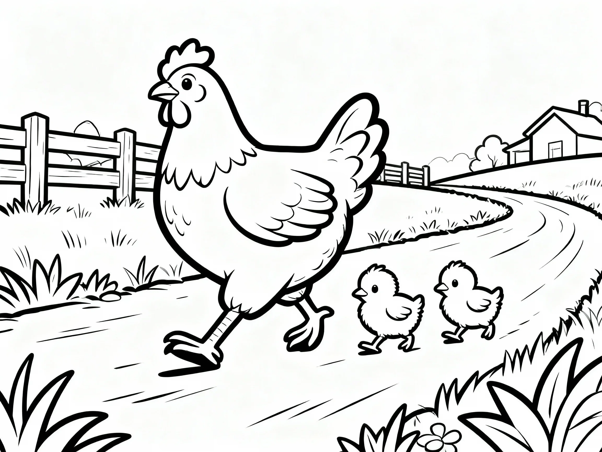 Chicken and Her Chicks