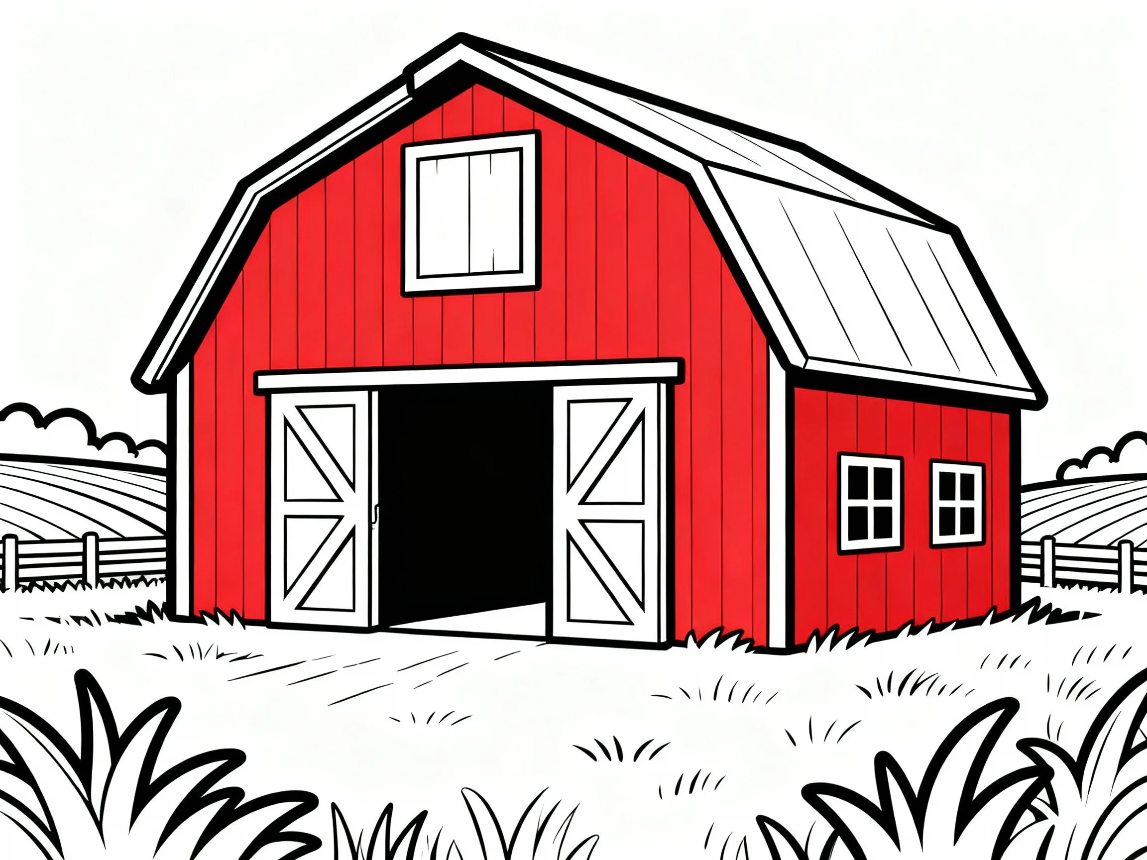 Red Barn on the Farm