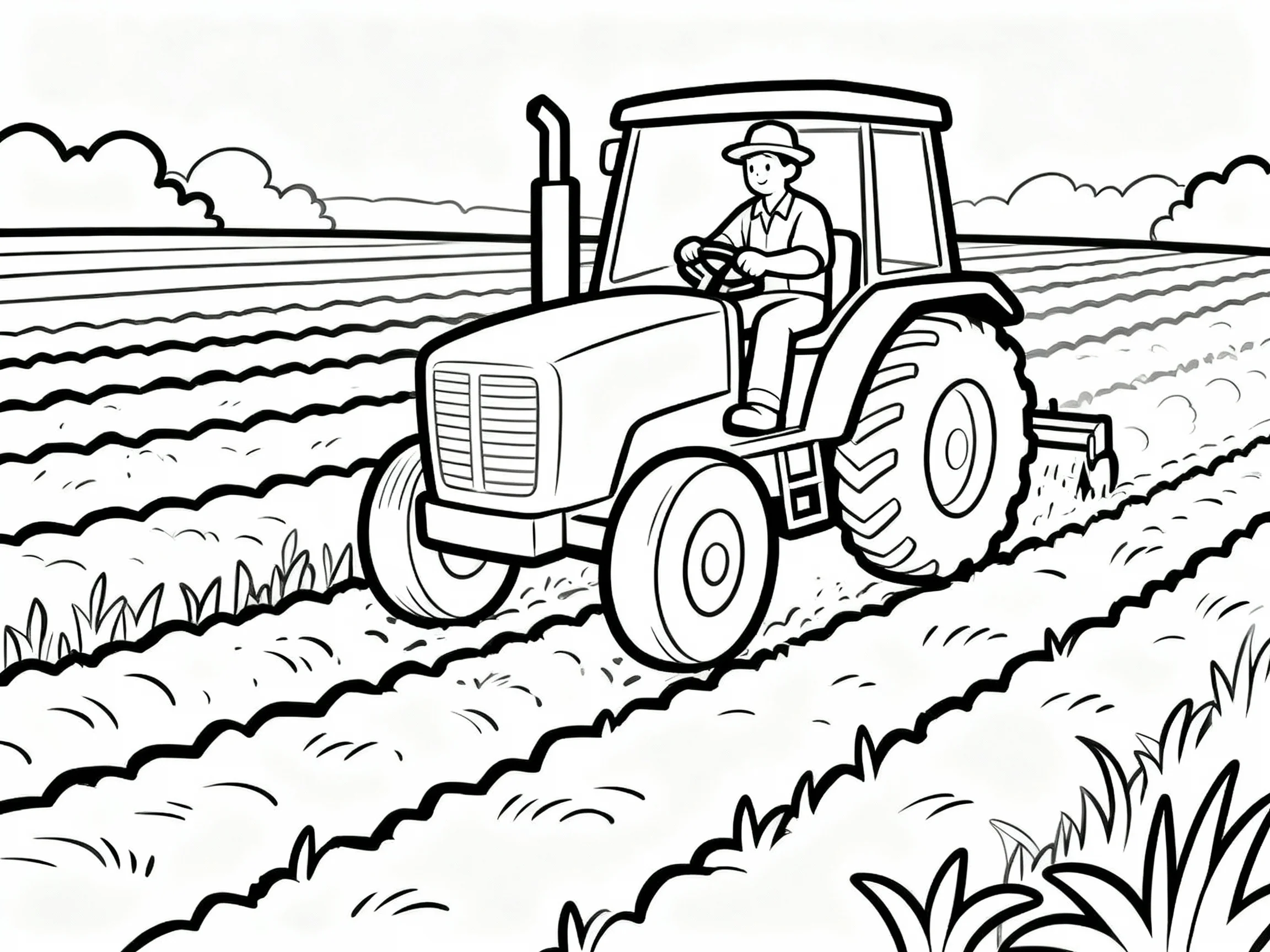 Tractor in the Field