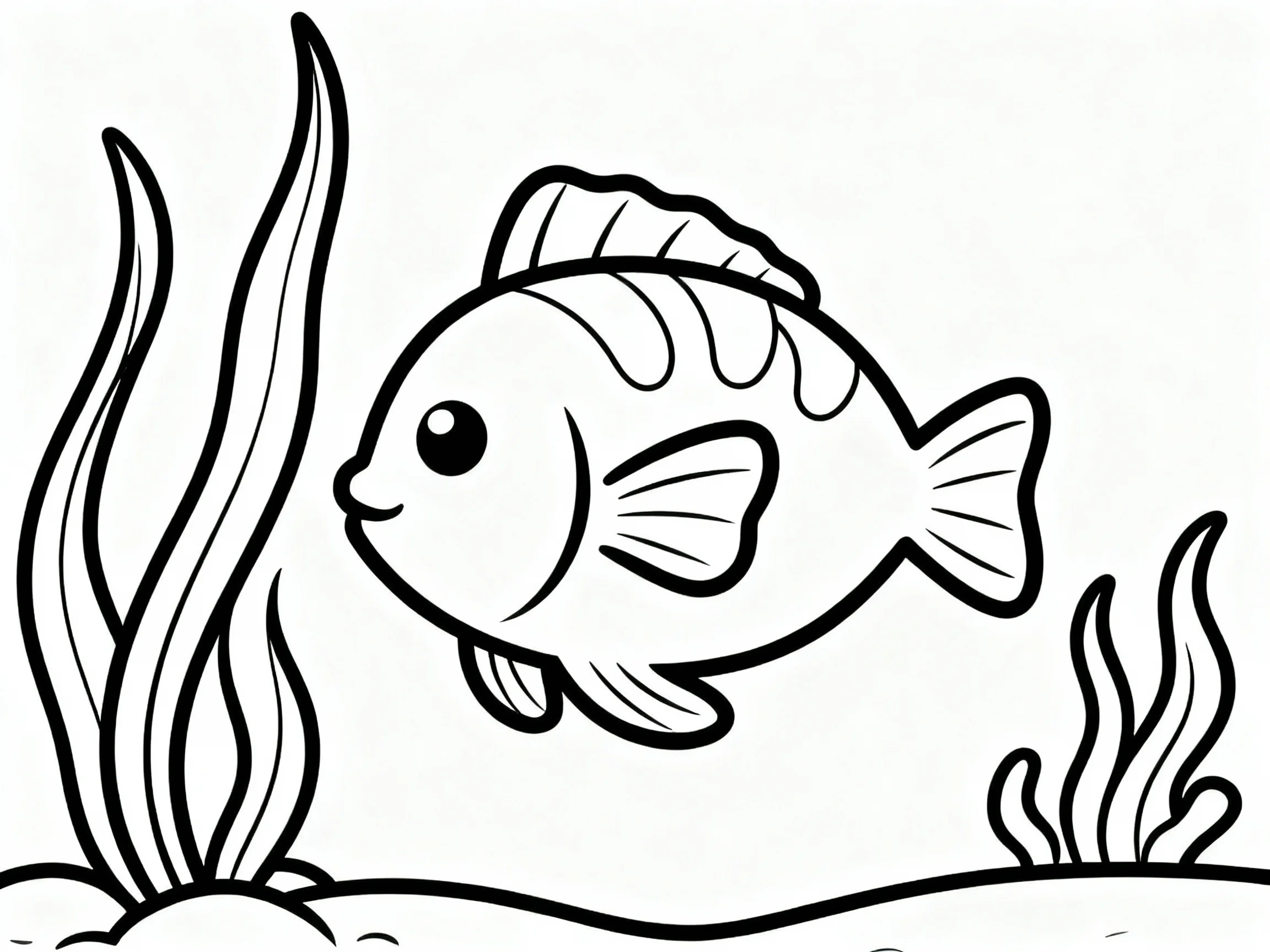 Fish with Flowing Seaweed