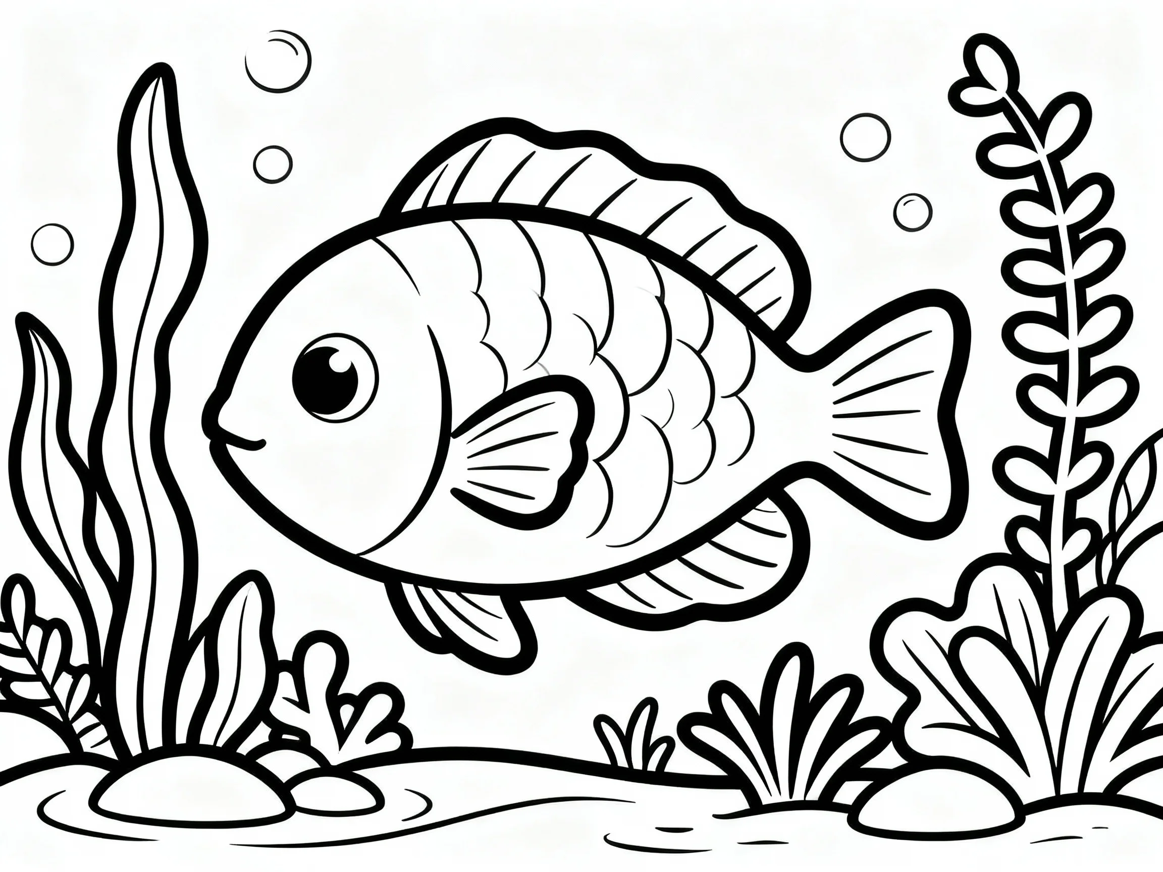 Fish with Water Plants