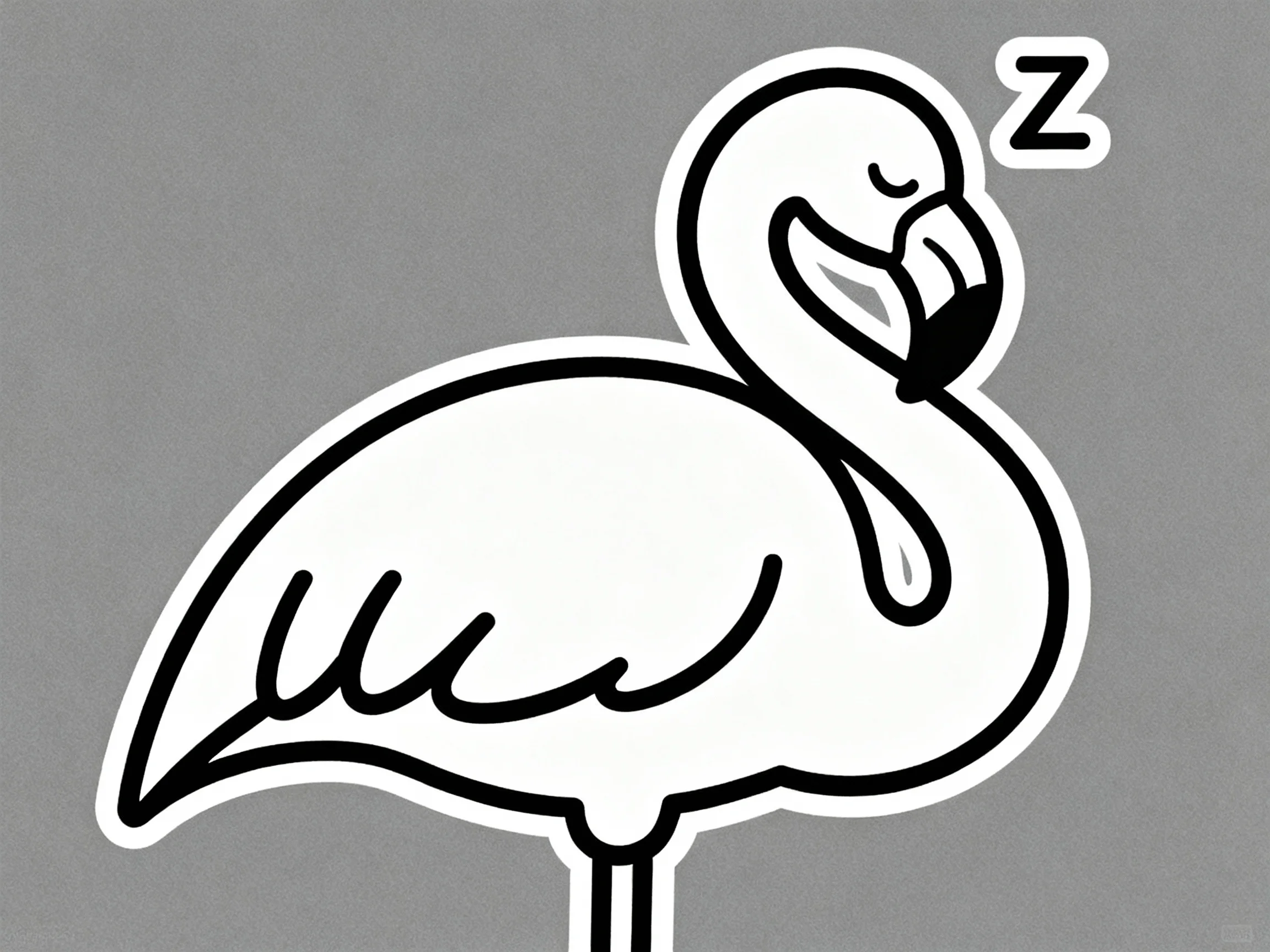 Sleeping Flamingo