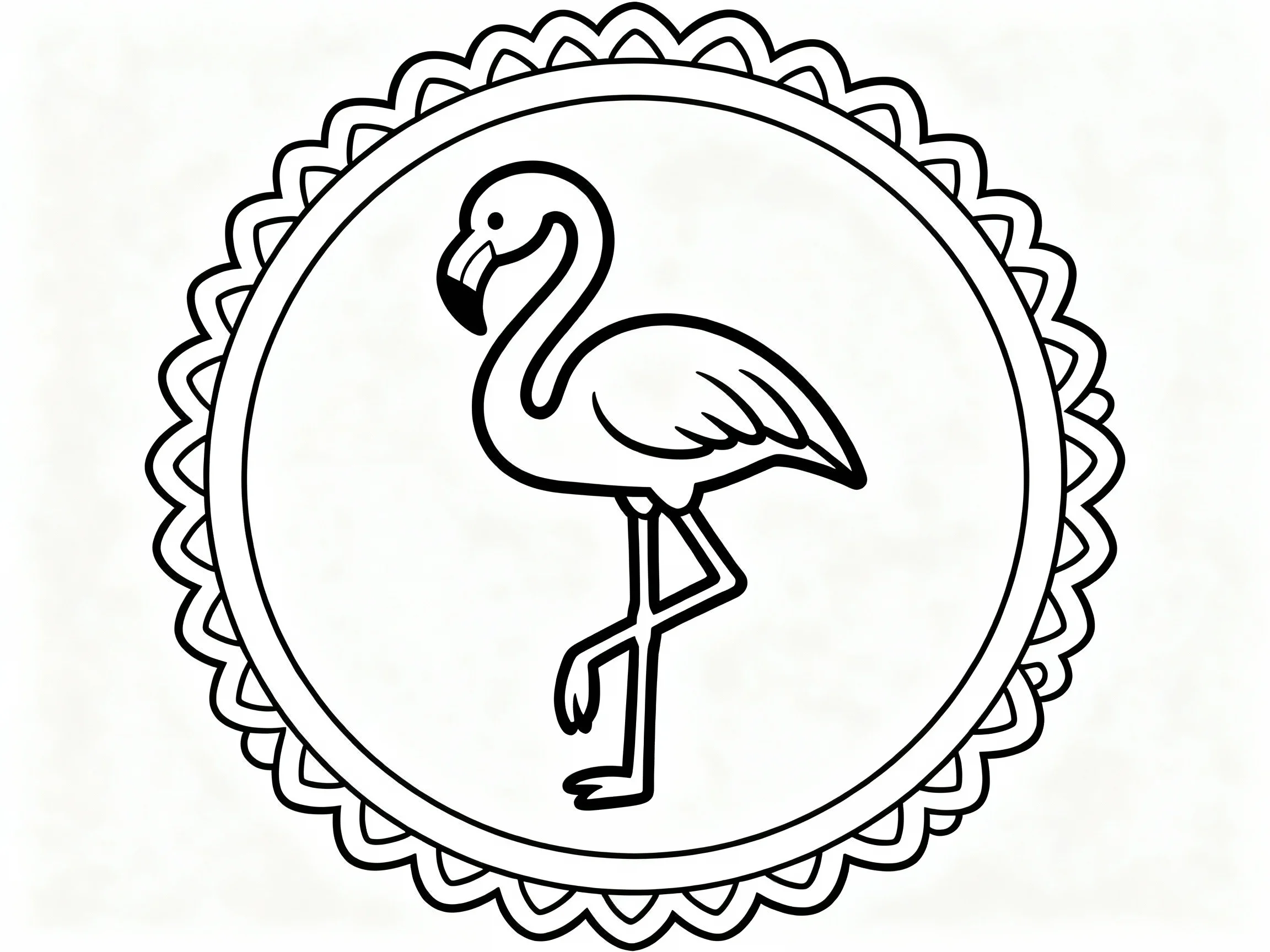 Flamingo in Circle