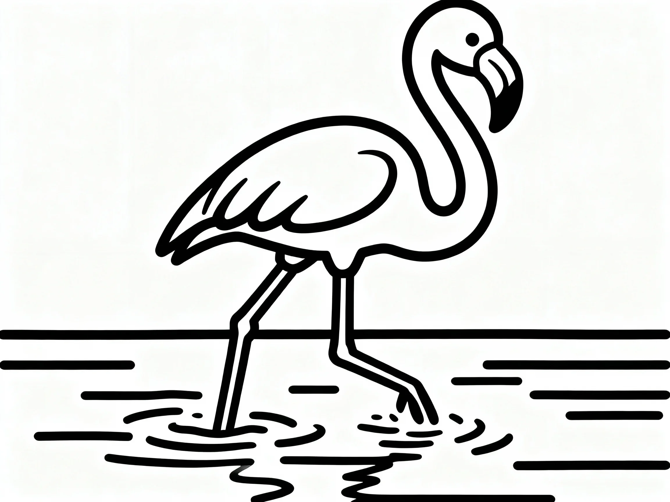 Flamingo Wading