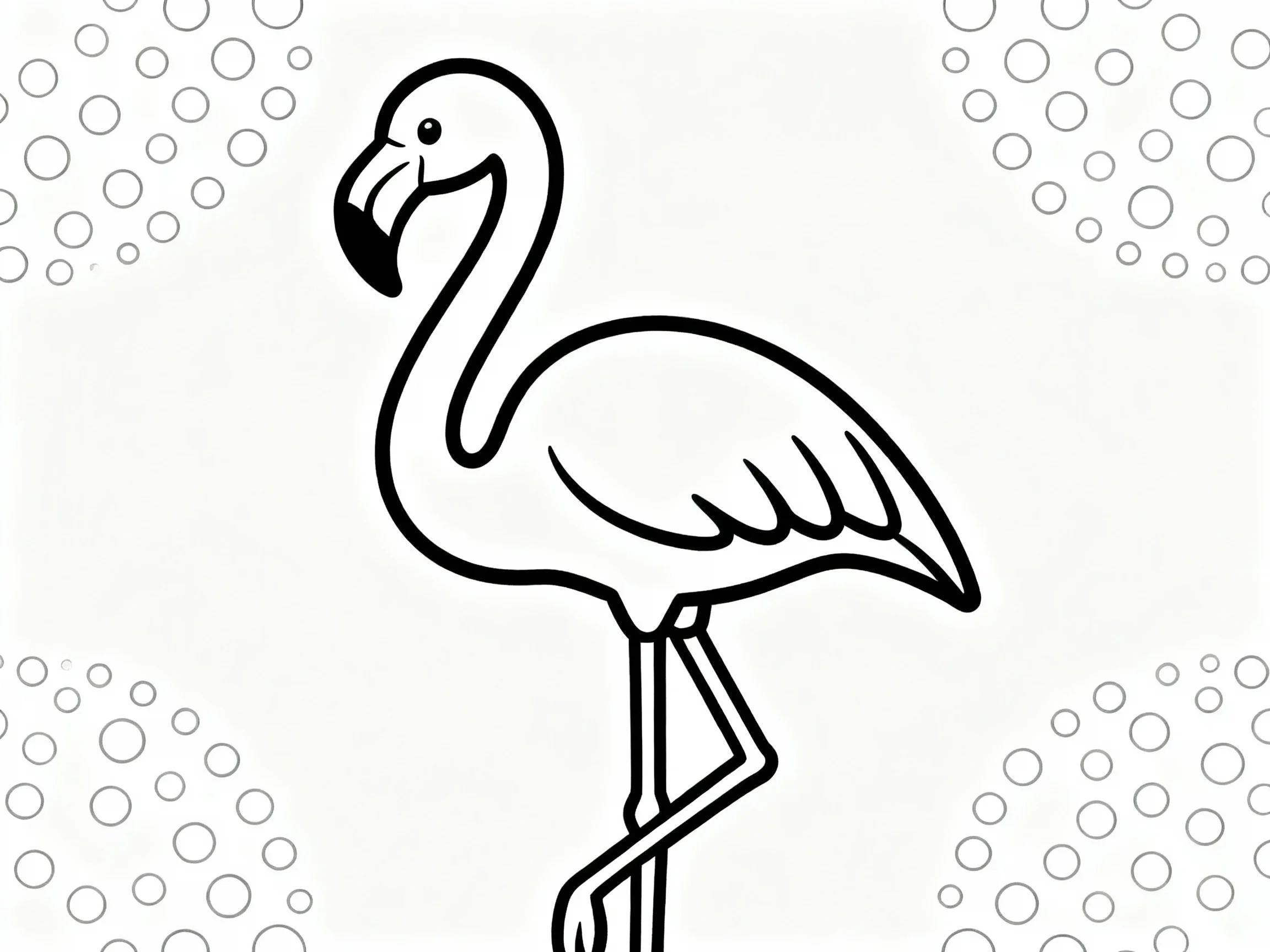 Flamingo with Polka Dots