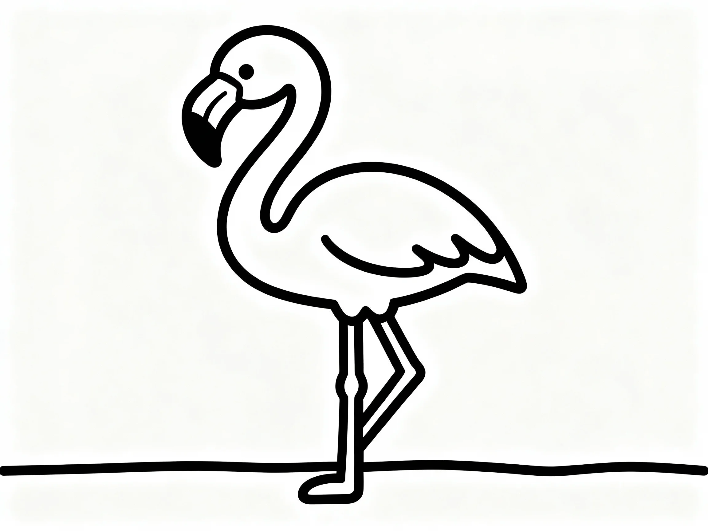 Single Flamingo Standing