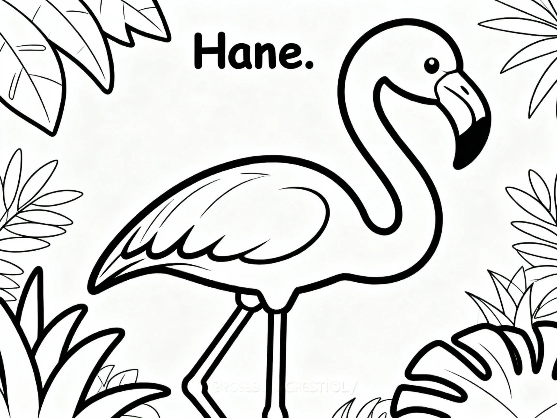 Flamingo with Text Space