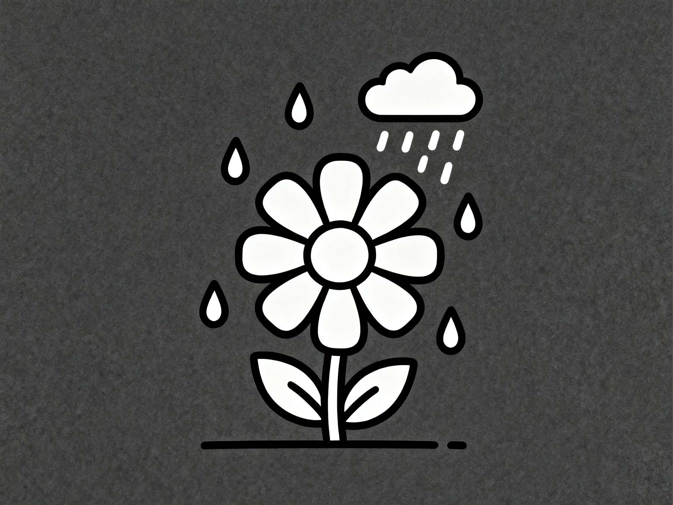 Flower and Raindrops