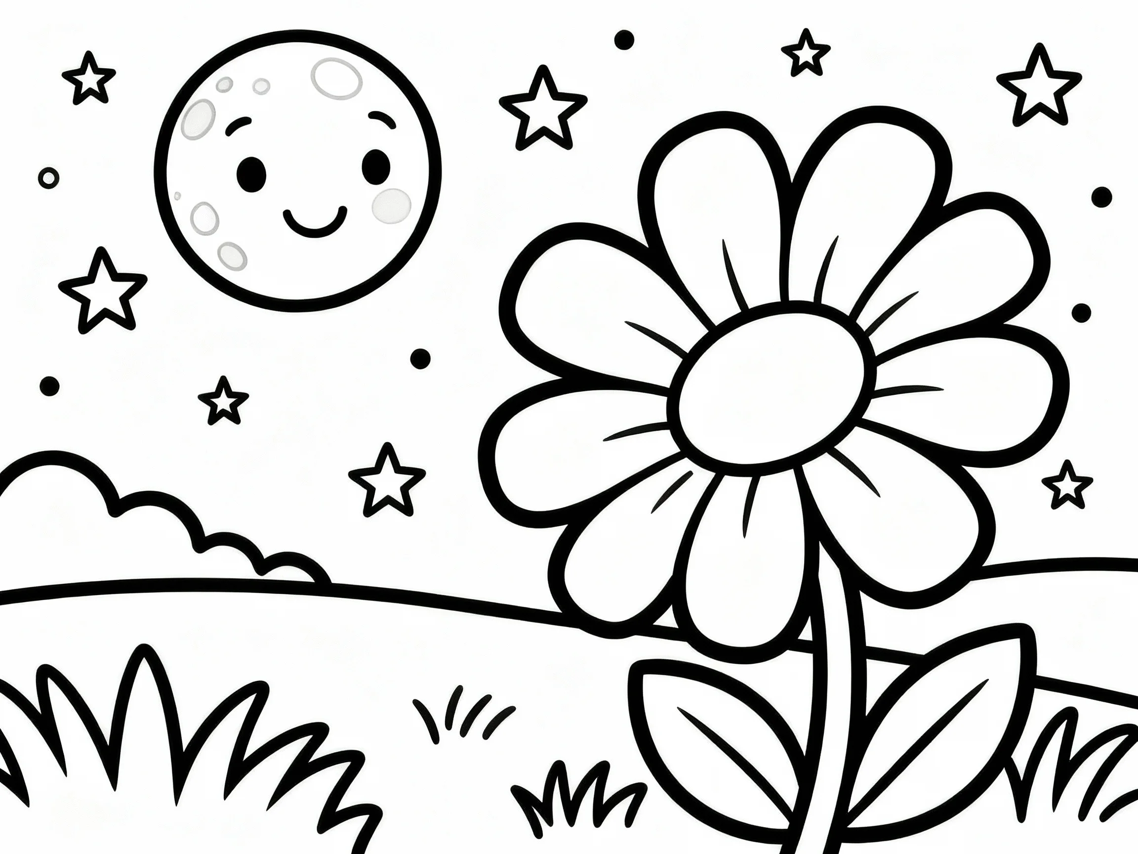 Flower and Moon