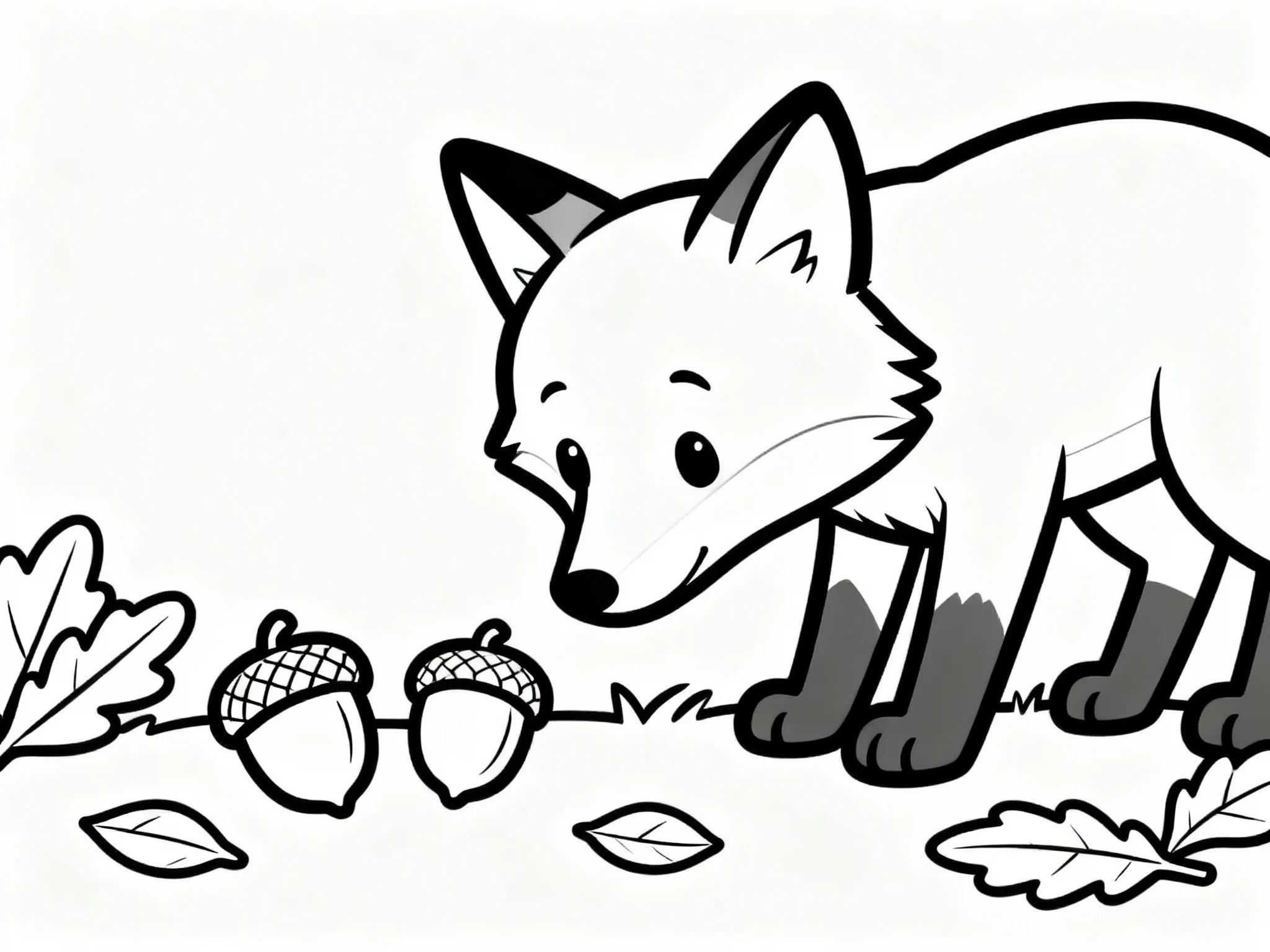 Fox with Acorns
