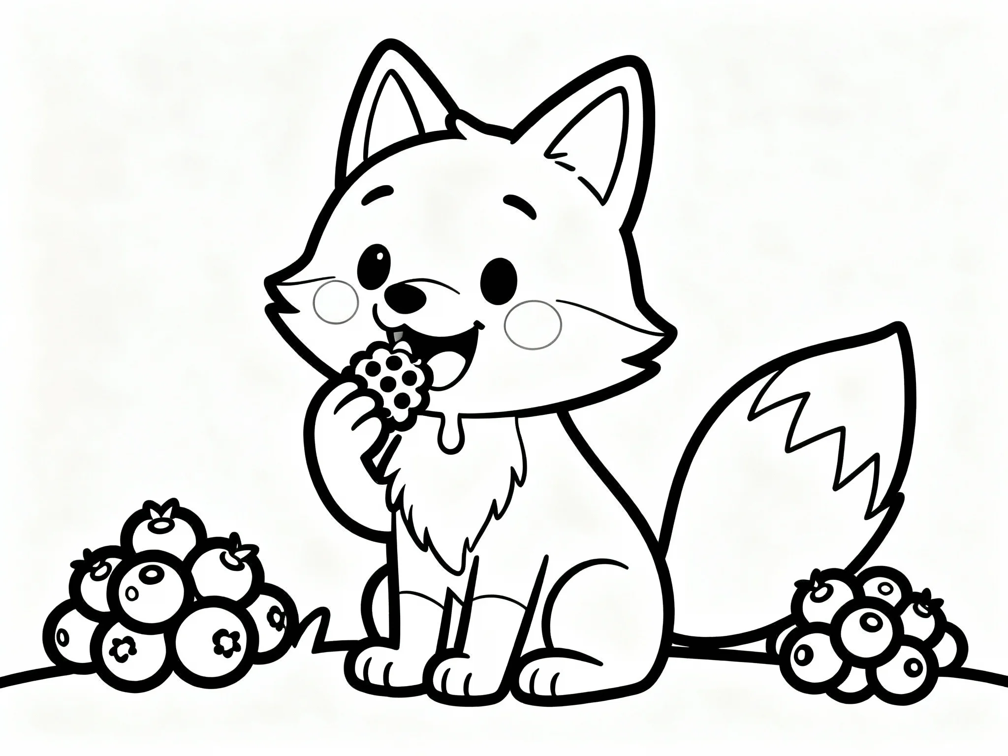 Fox Eating Berries