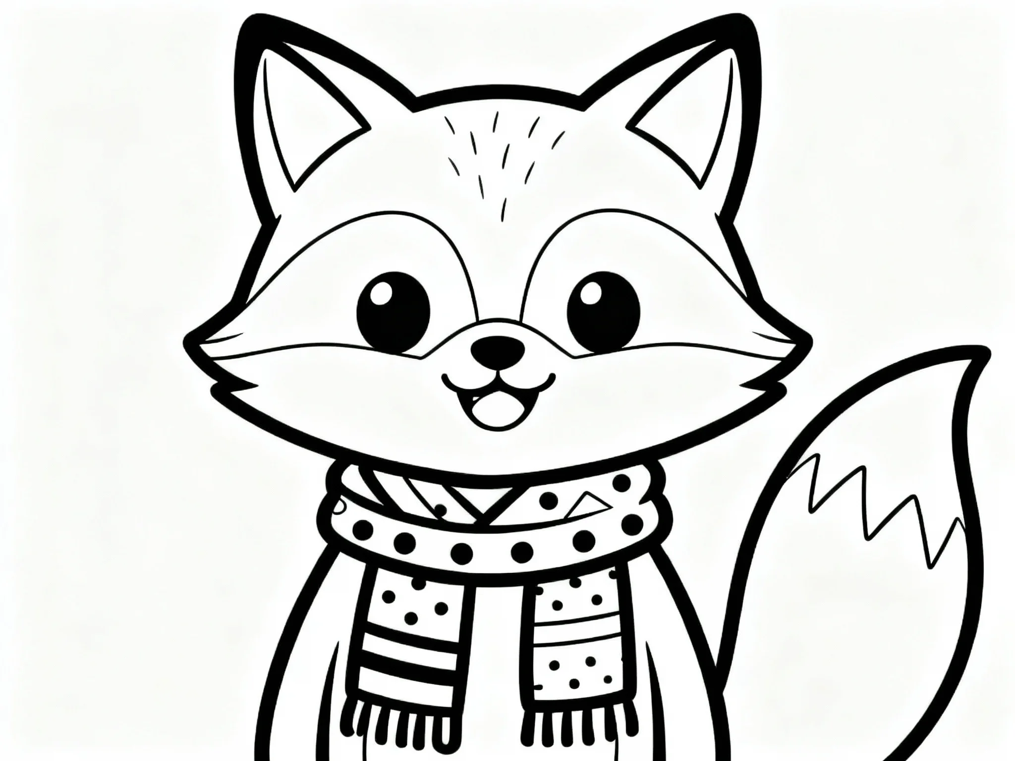 Fox with Colorful Scarf
