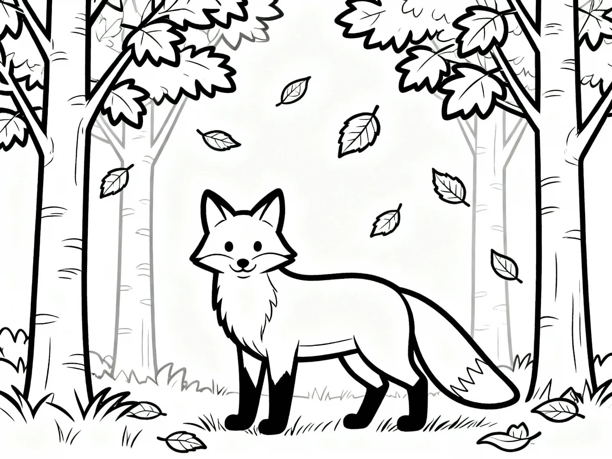 Fox in Autumn Setting