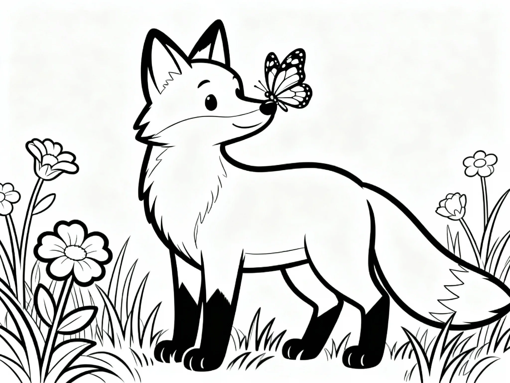 Fox with Butterfly Friend