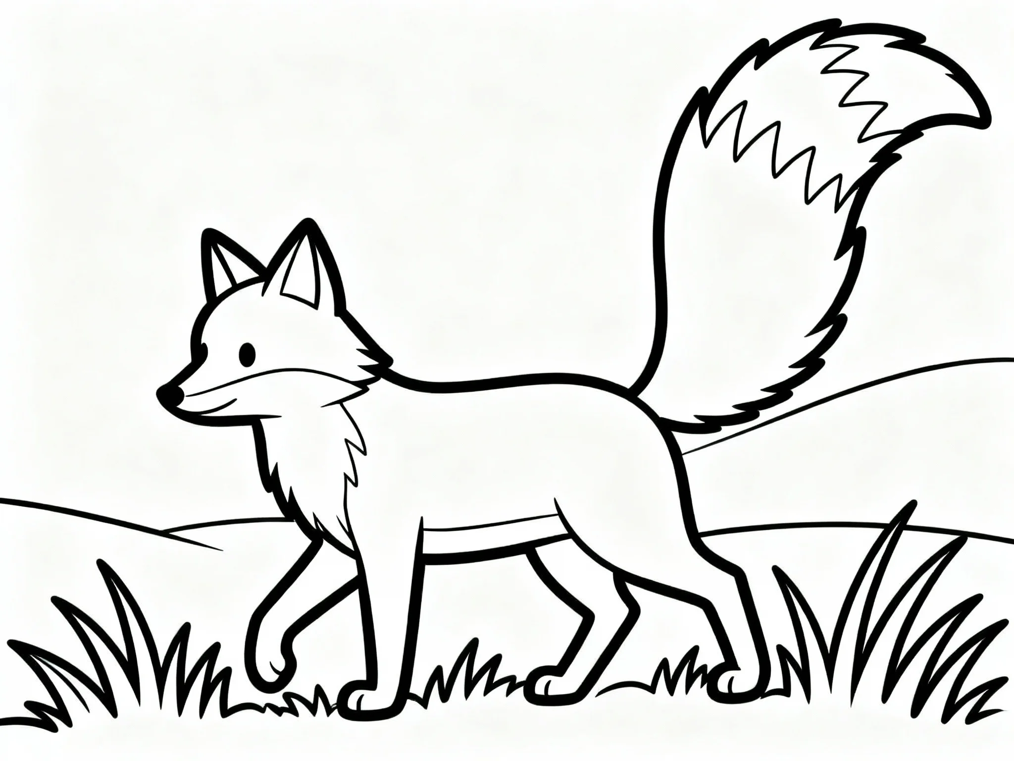 Fox with Big Bushy Tail