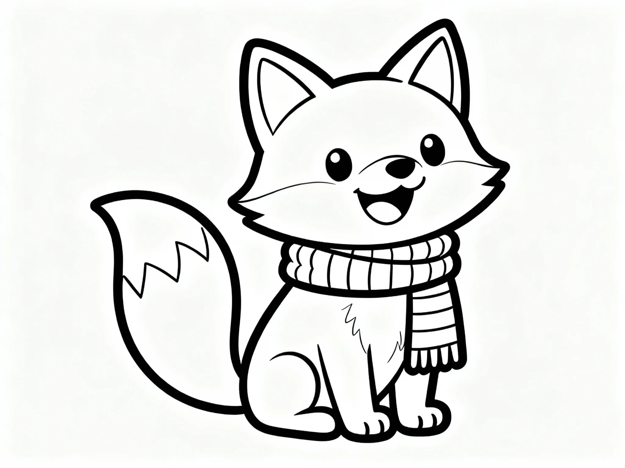 Fox Wearing a Scarf