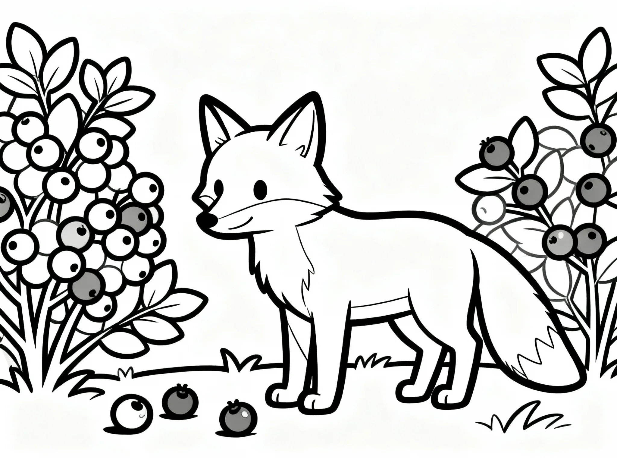 Fox with Berries