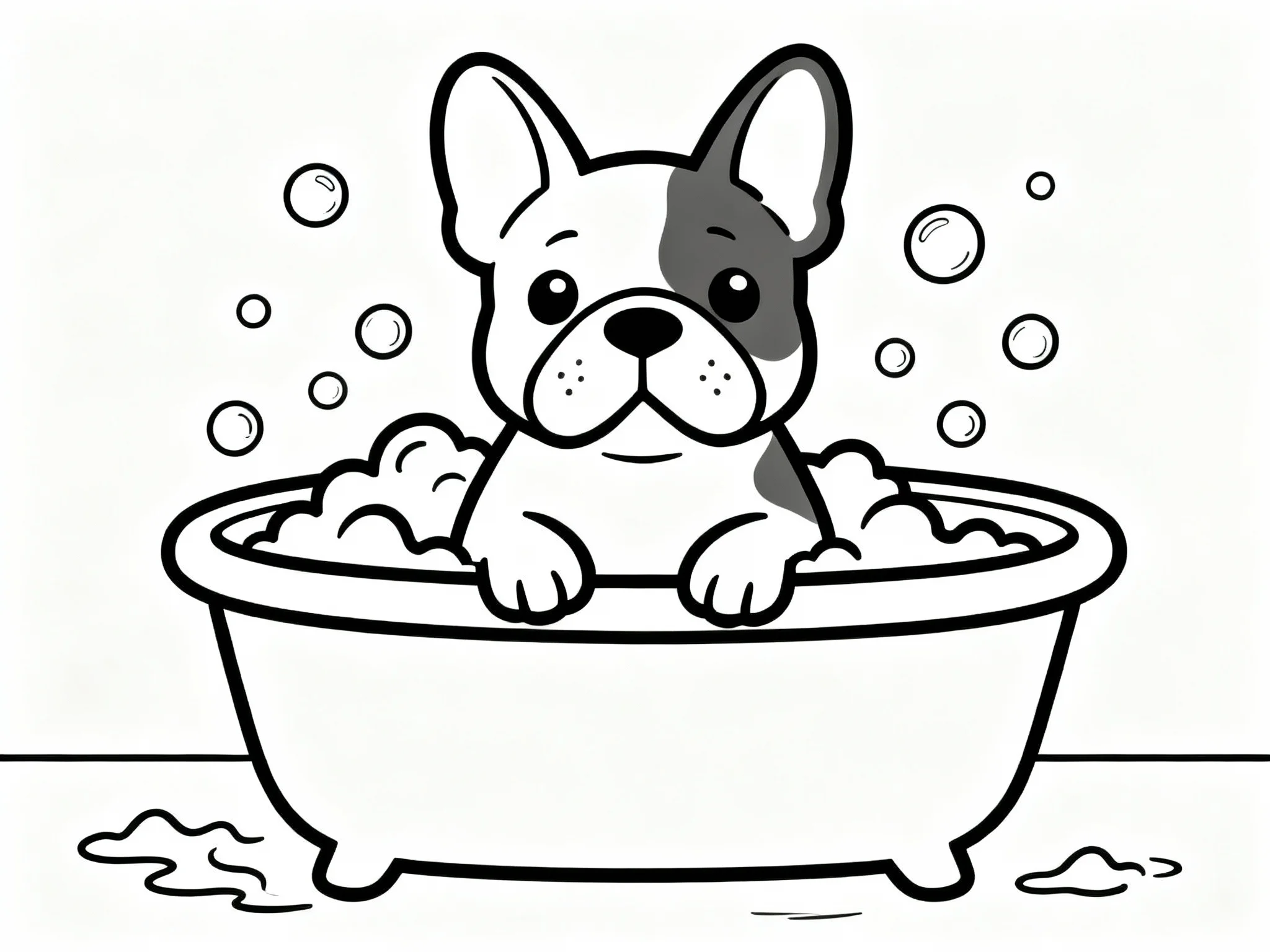 Bulldog in a Bathtub