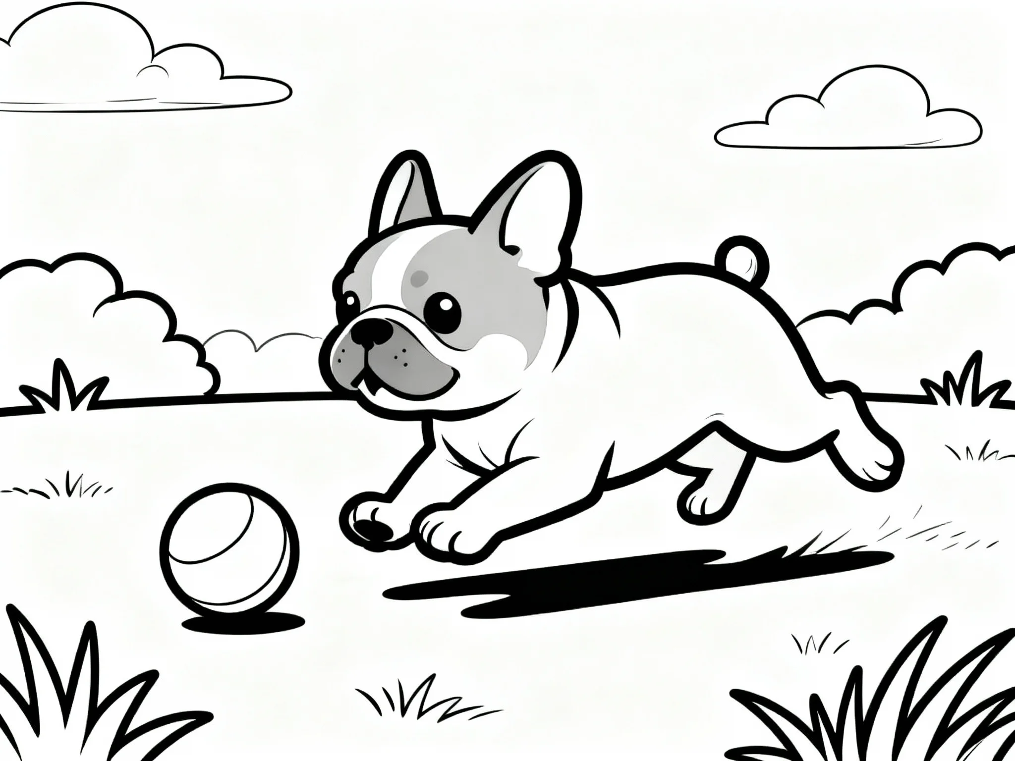 Puppy Playing with Ball