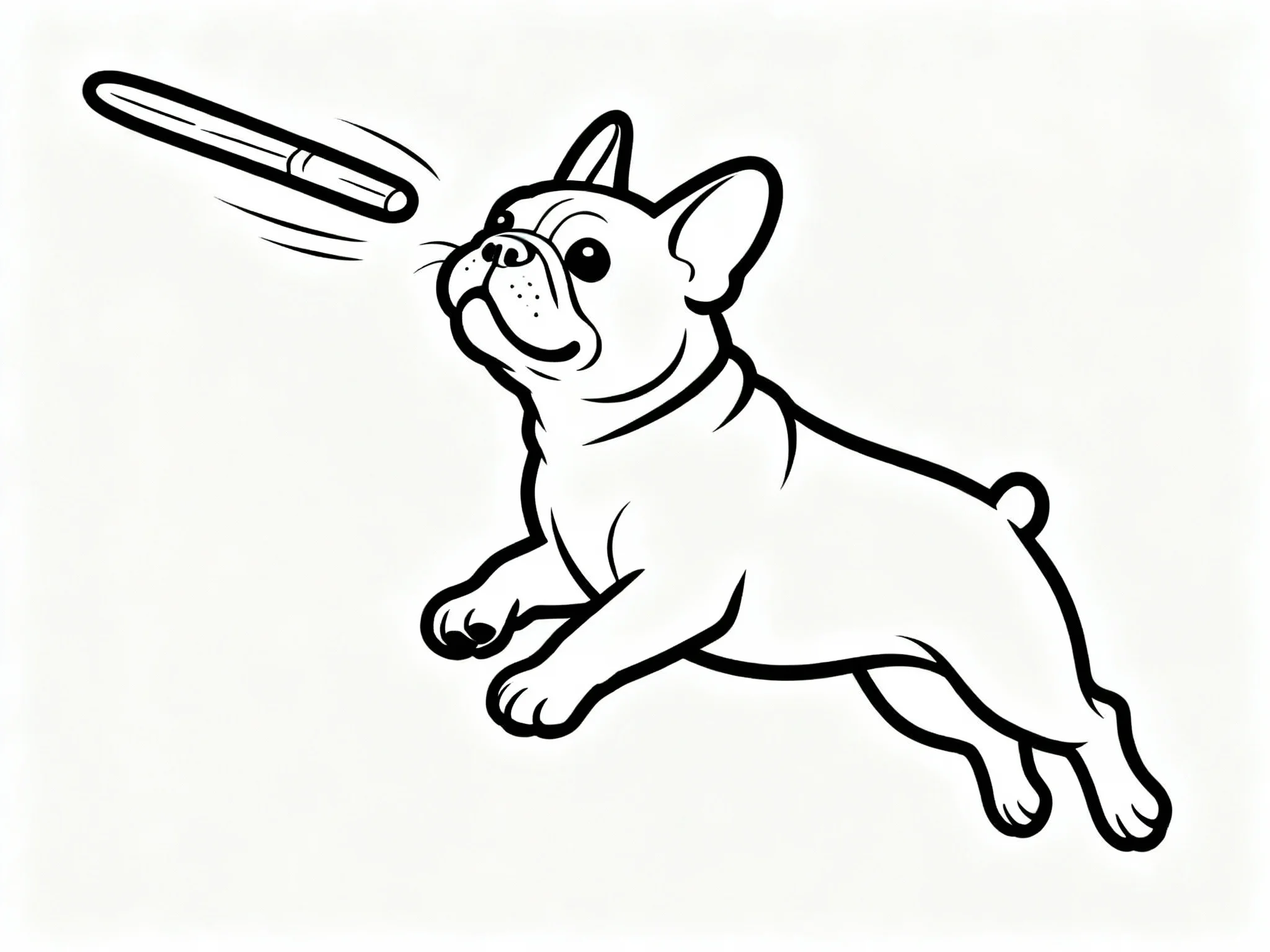 Bulldog Playing Fetch