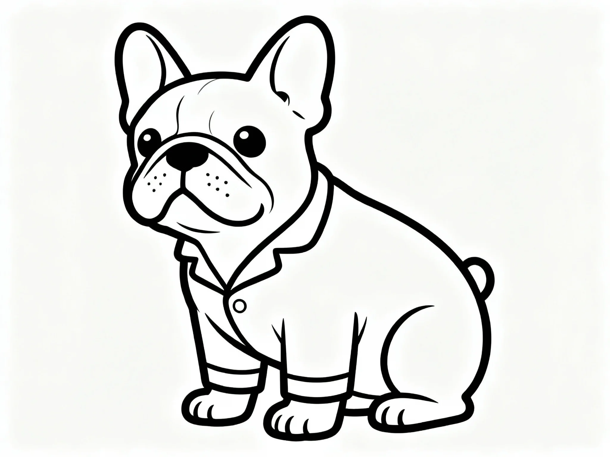 Bulldog Wearing Pajamas