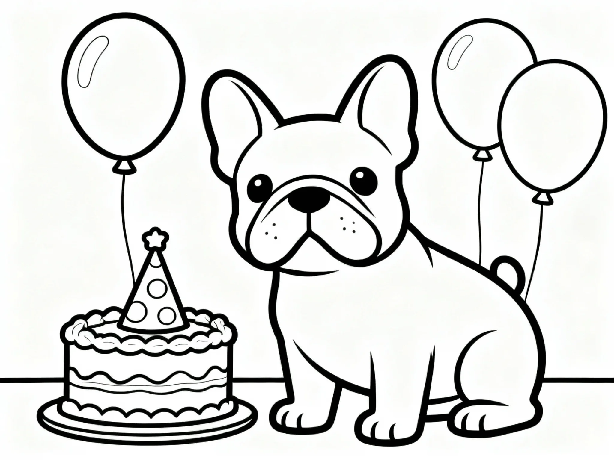 Bulldog at Birthday Party