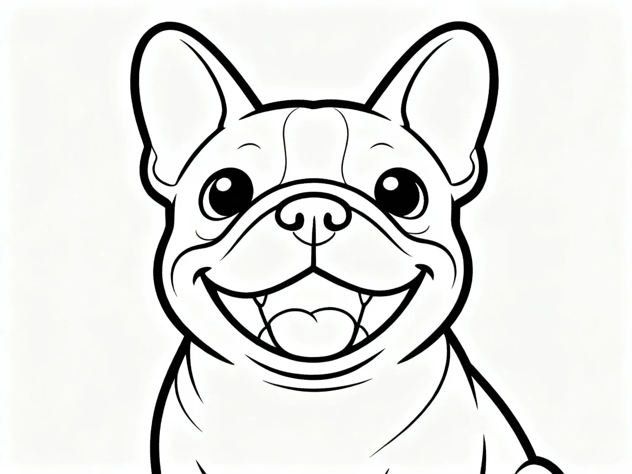 Bulldog with Happy Expression