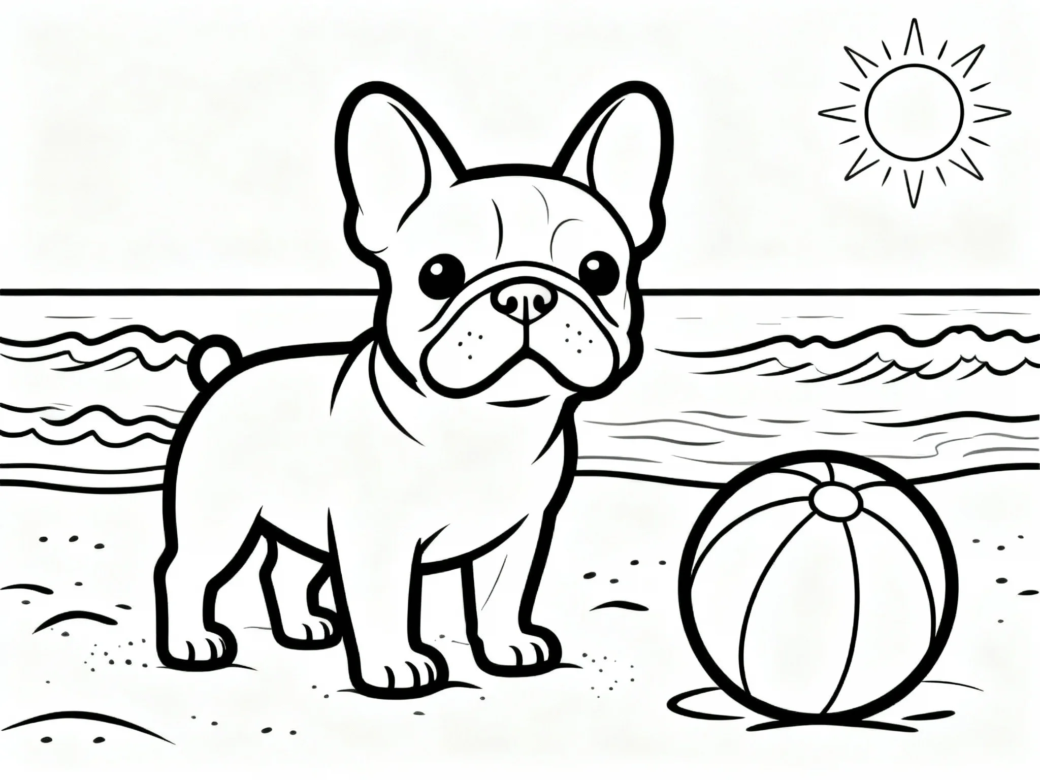 Bulldog at the Beach