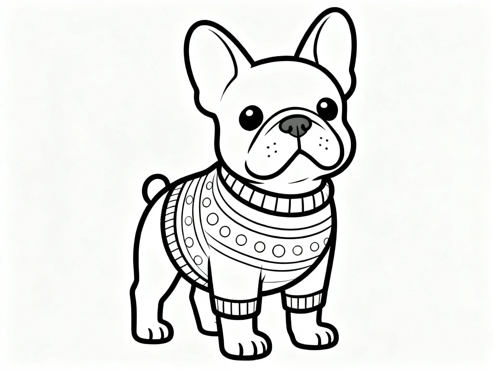 Bulldog in a Sweater