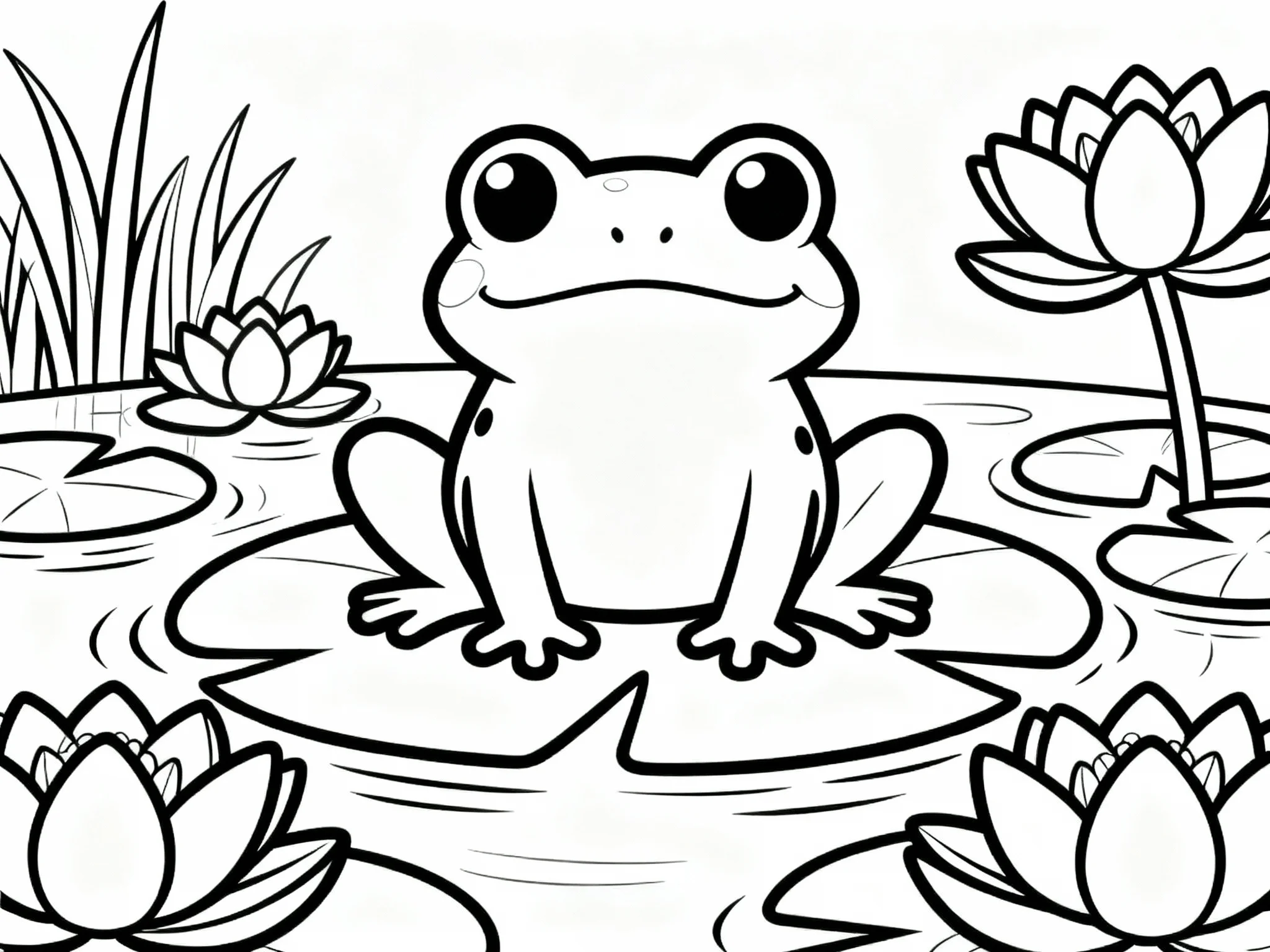 35 Fun Frog Coloring Pages (Free Download) preview